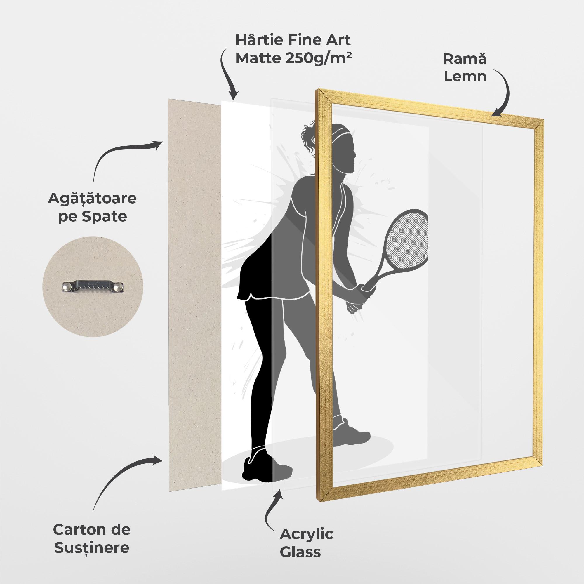 Poster Înrămat Female Tennis Player mockup 1