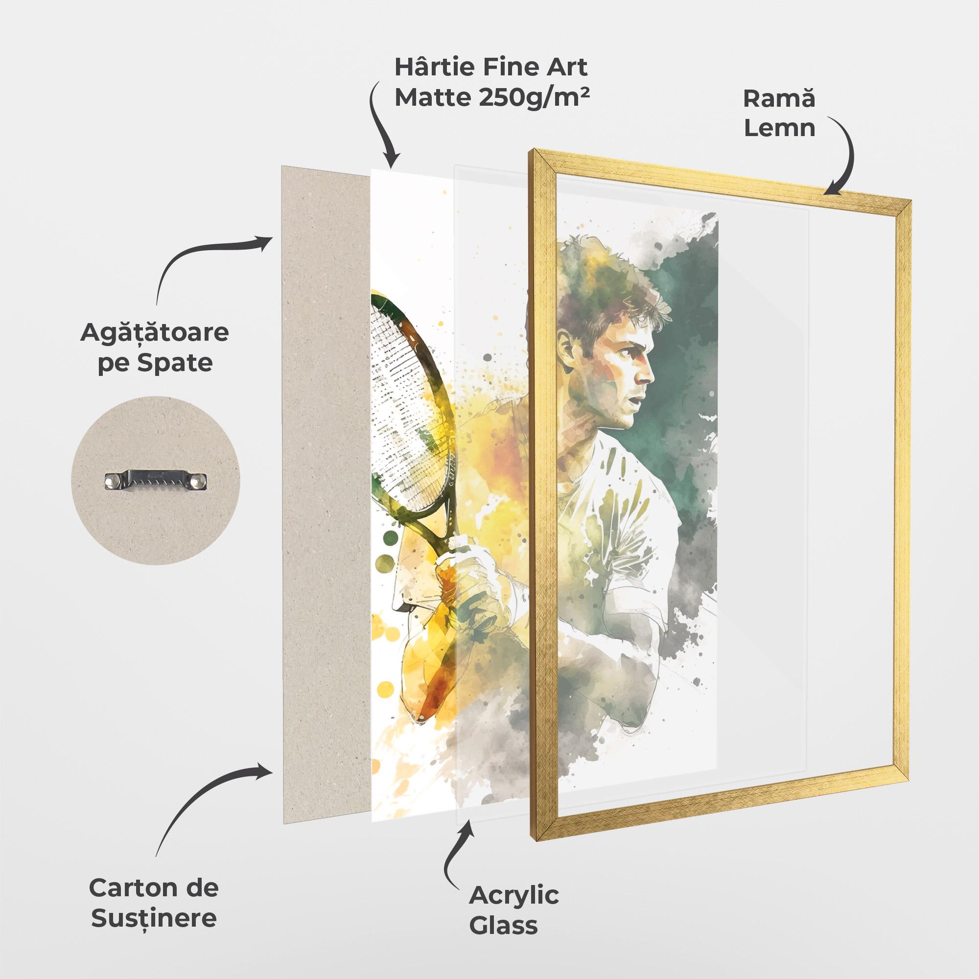 Poster Înrămat Player Watercolor mockup 1