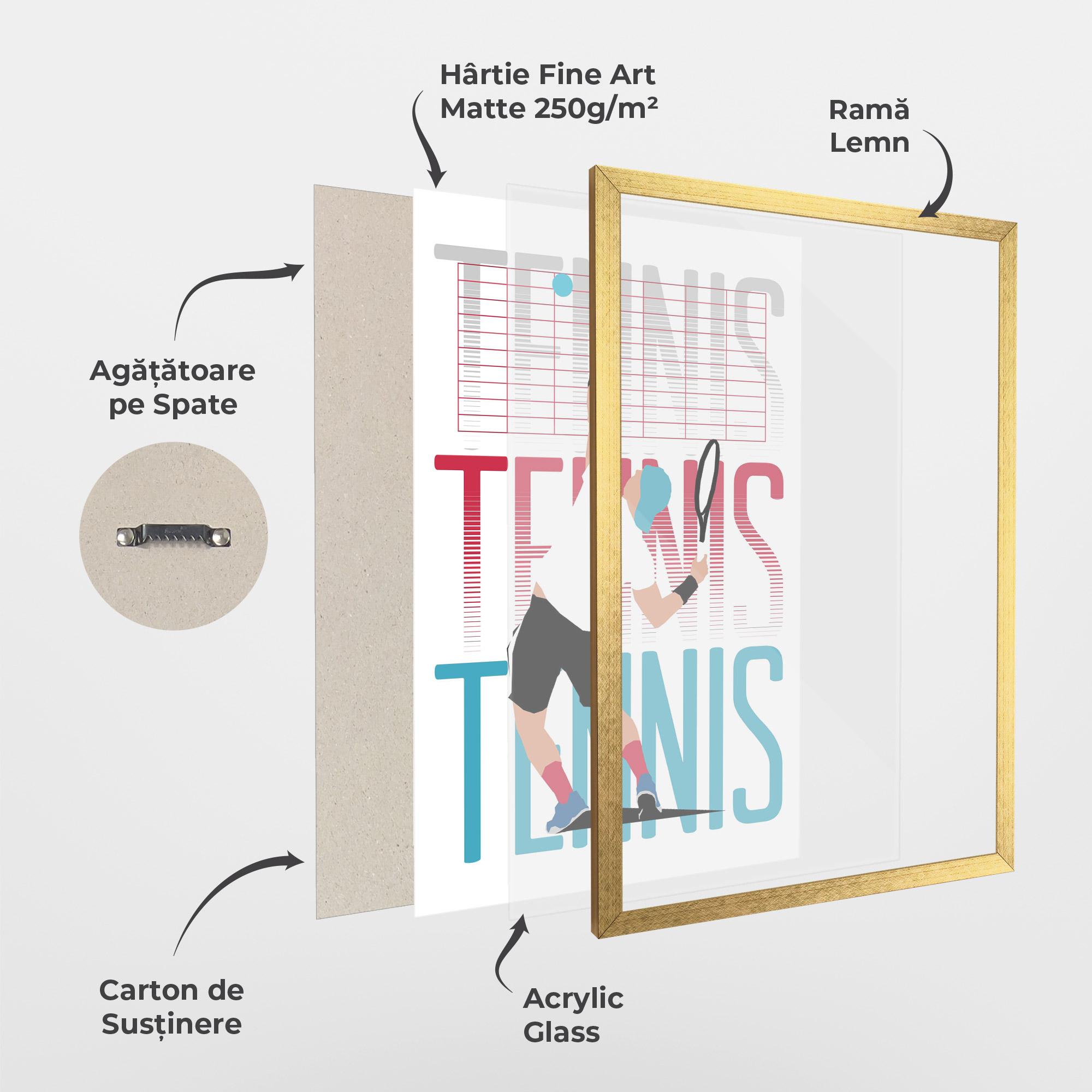 Poster Înrămat Tennis Ball Jump mockup 1