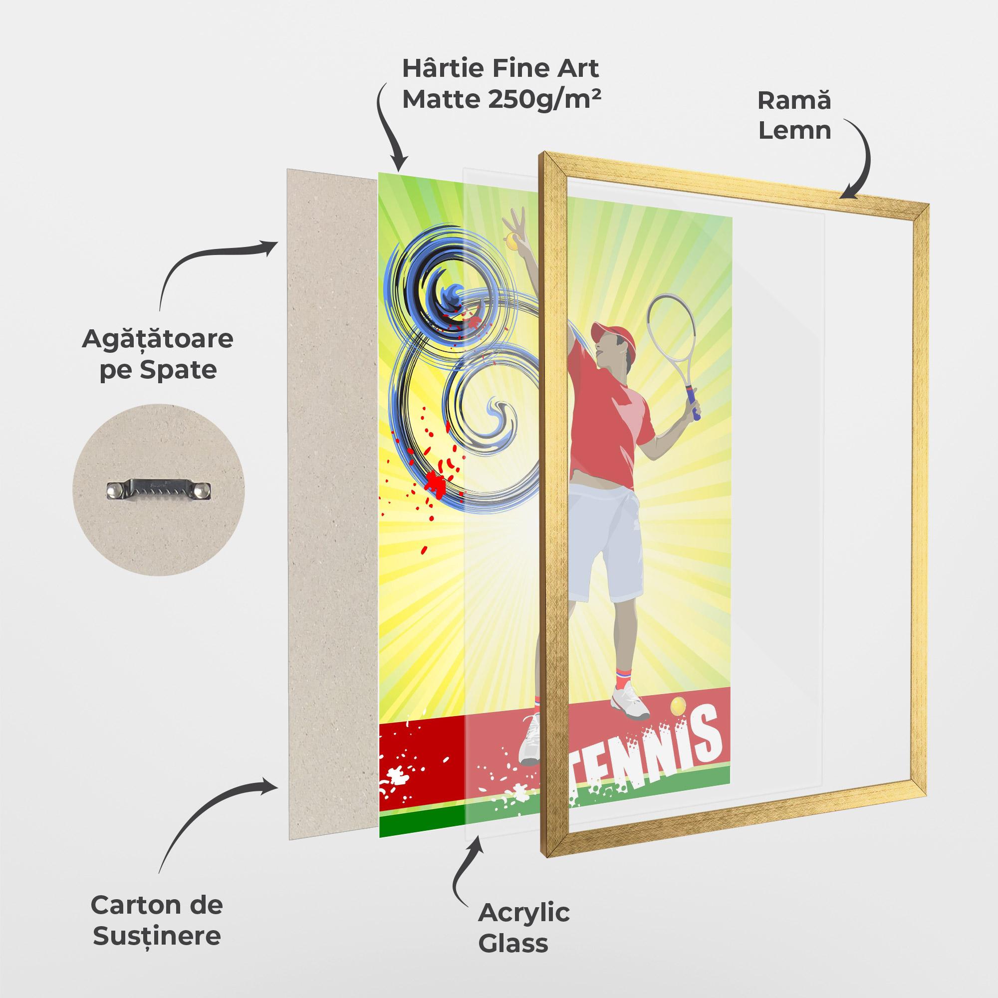 Poster Înrămat Tennis Spiral mockup 1