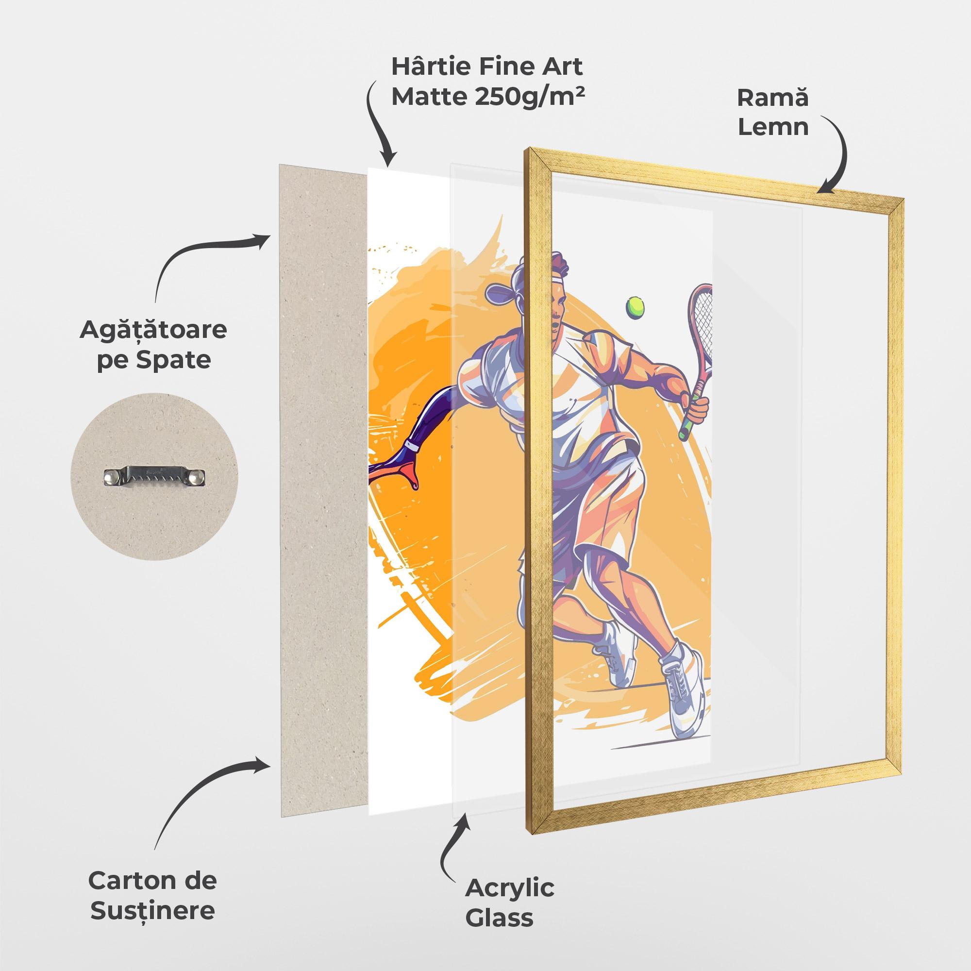 Poster Înrămat Tennis Woman mockup 1