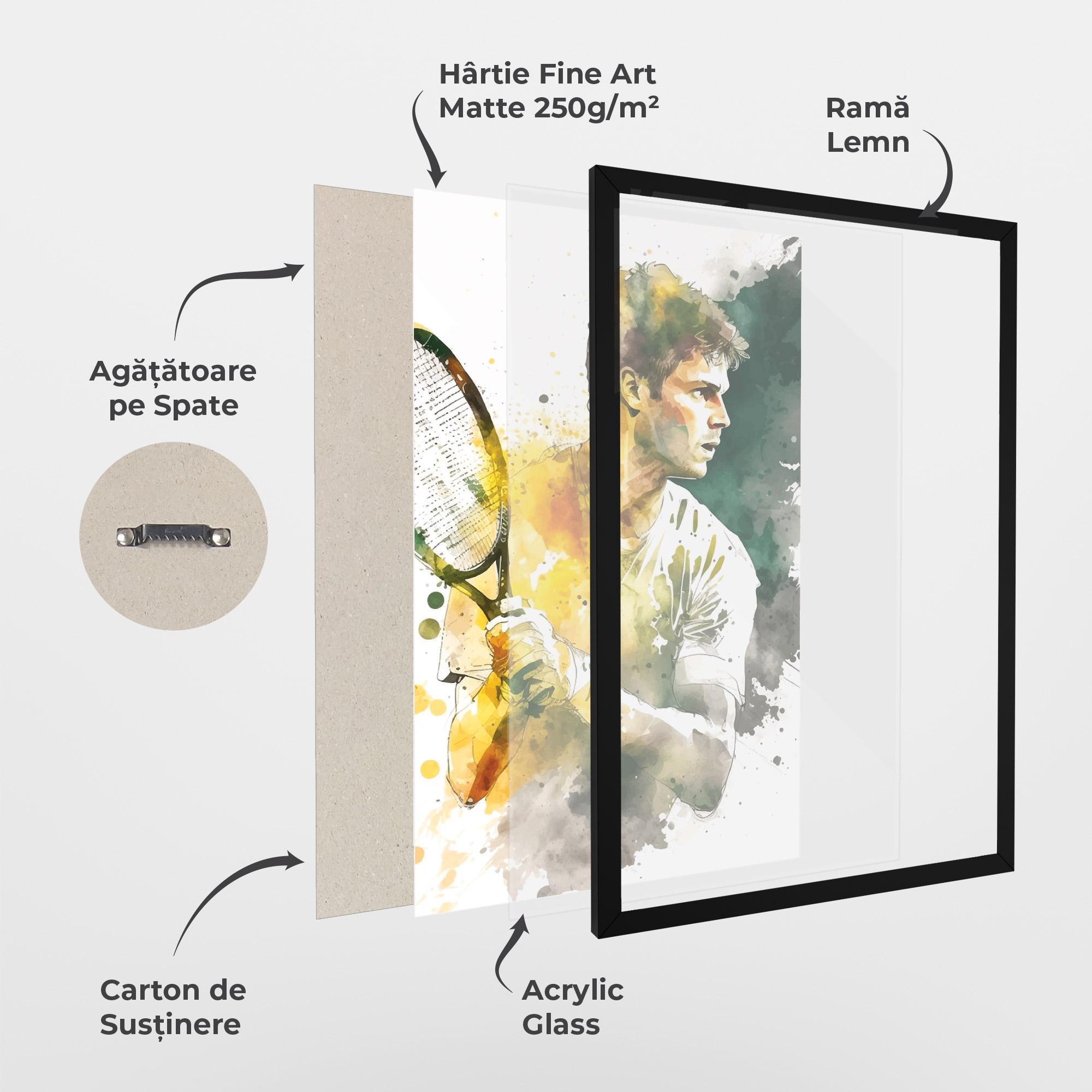 Poster Înrămat Player Watercolor mockup 1