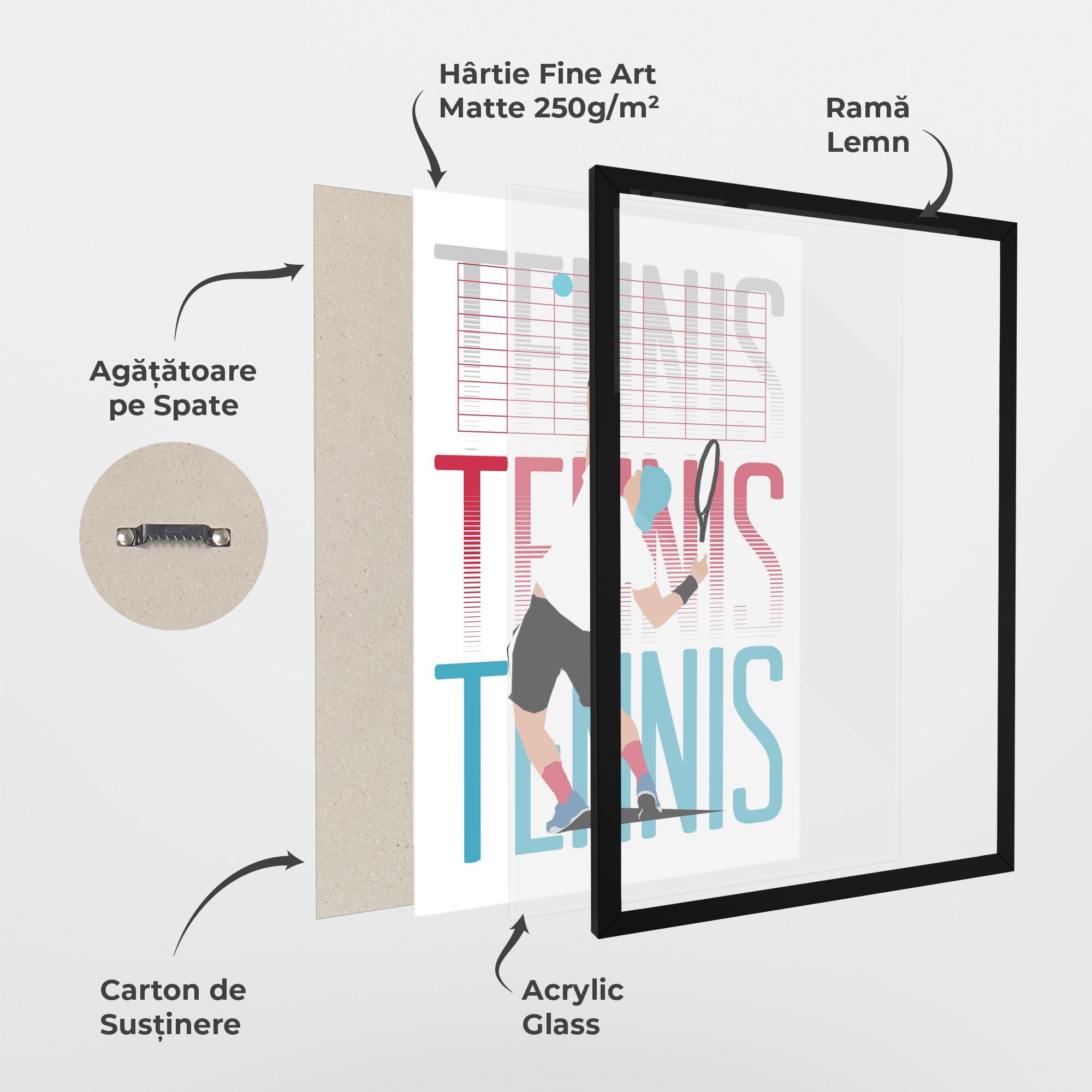 Poster Înrămat Tennis Ball Jump mockup 1