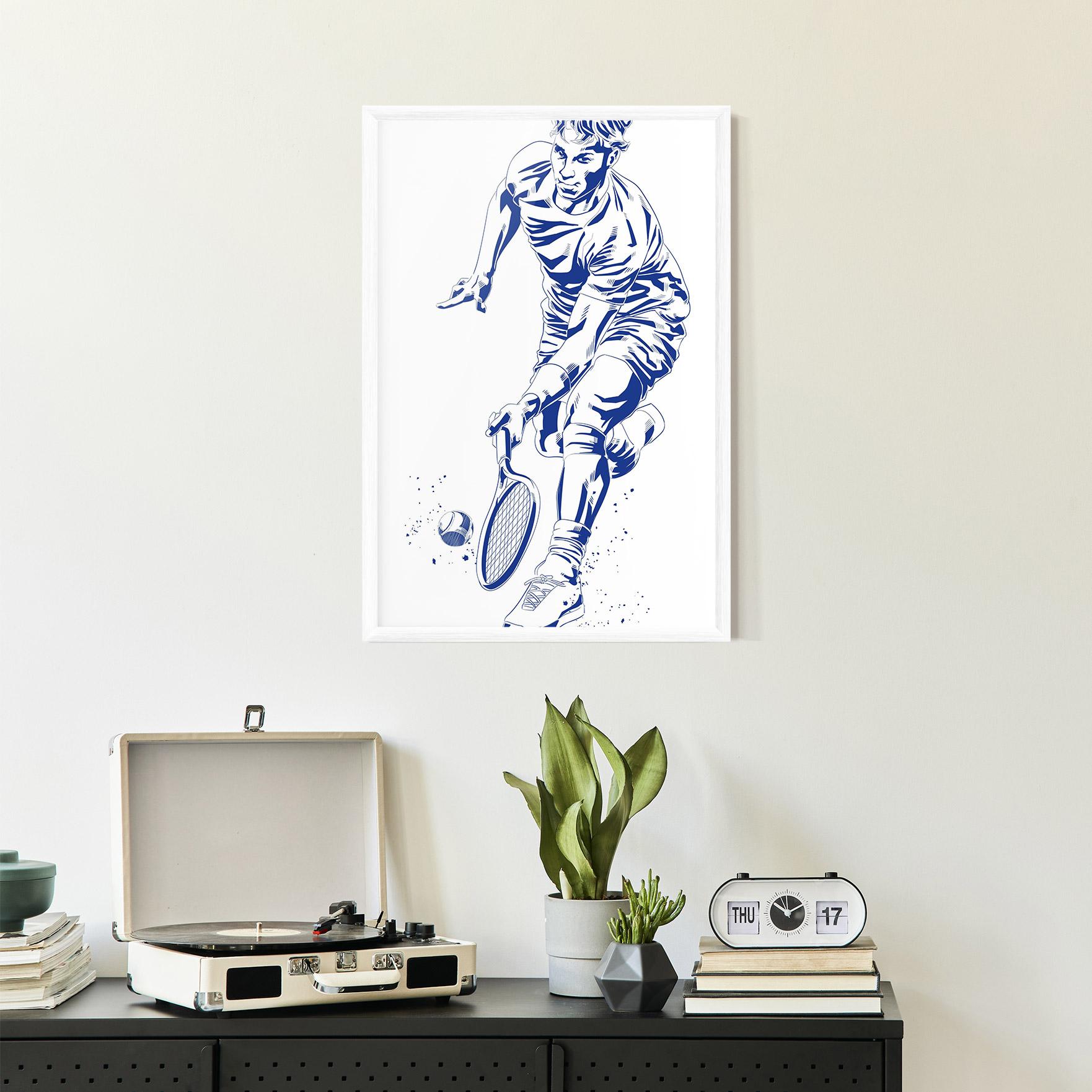 Poster Înrămat Blue Tennis mockup 2