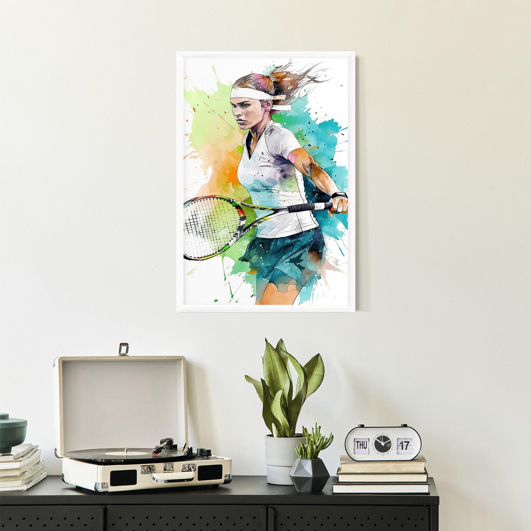 Poster Înrămat Green Blue Tennis mockup 2