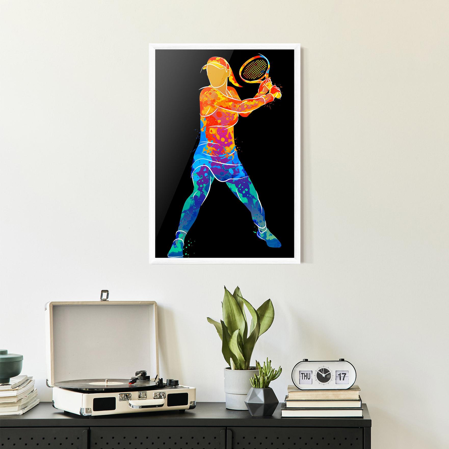 Poster Înrămat Green Orange Tennis mockup 2