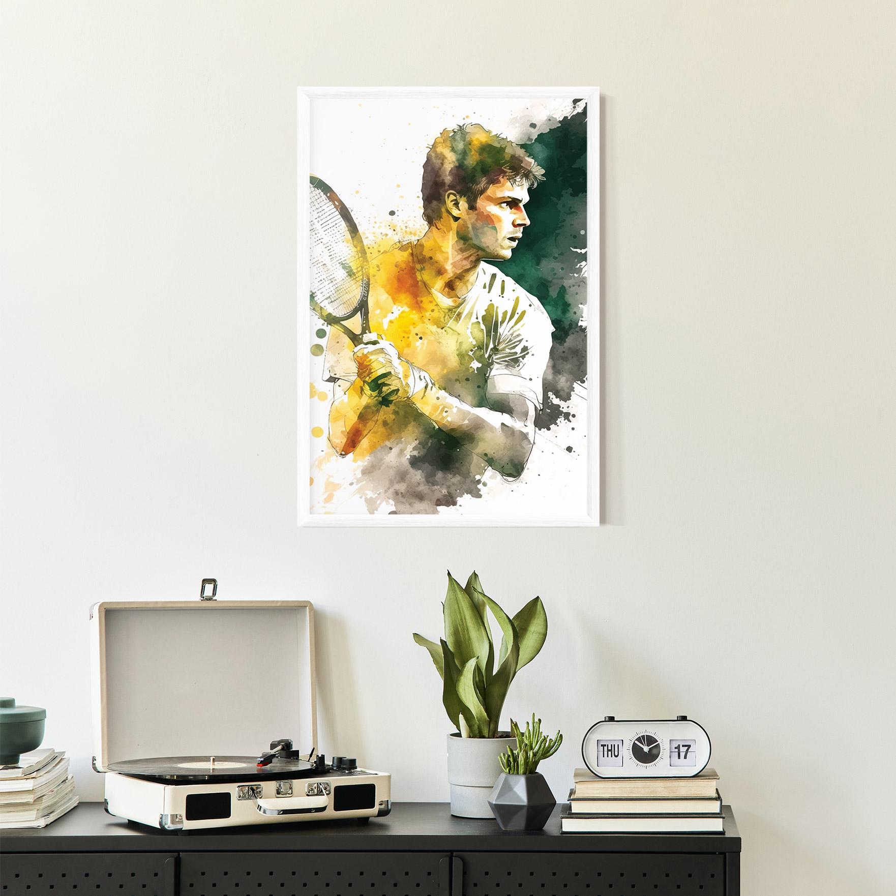 Poster Înrămat Player Watercolor mockup 2