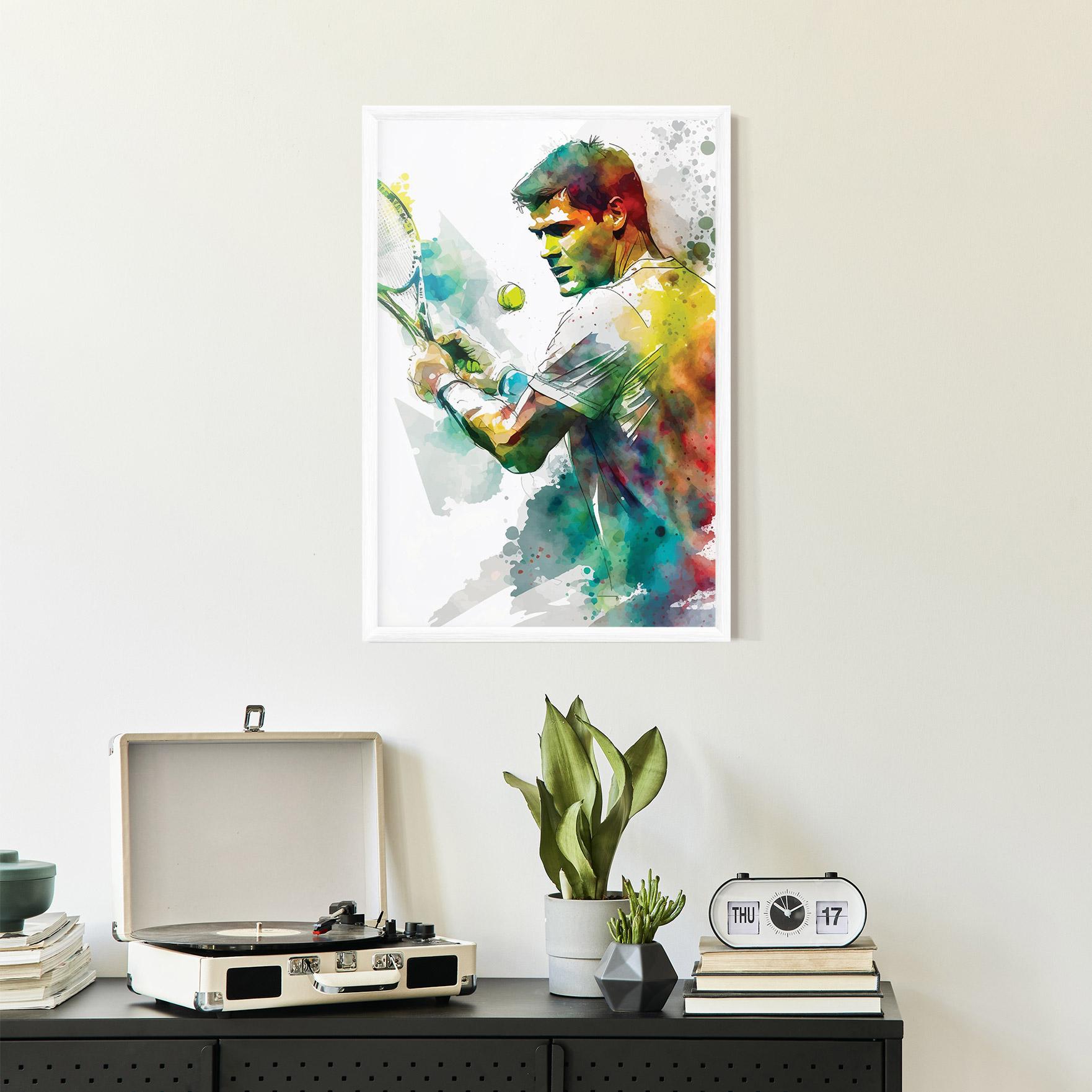 Poster Înrămat Tenis Watercolor mockup 2
