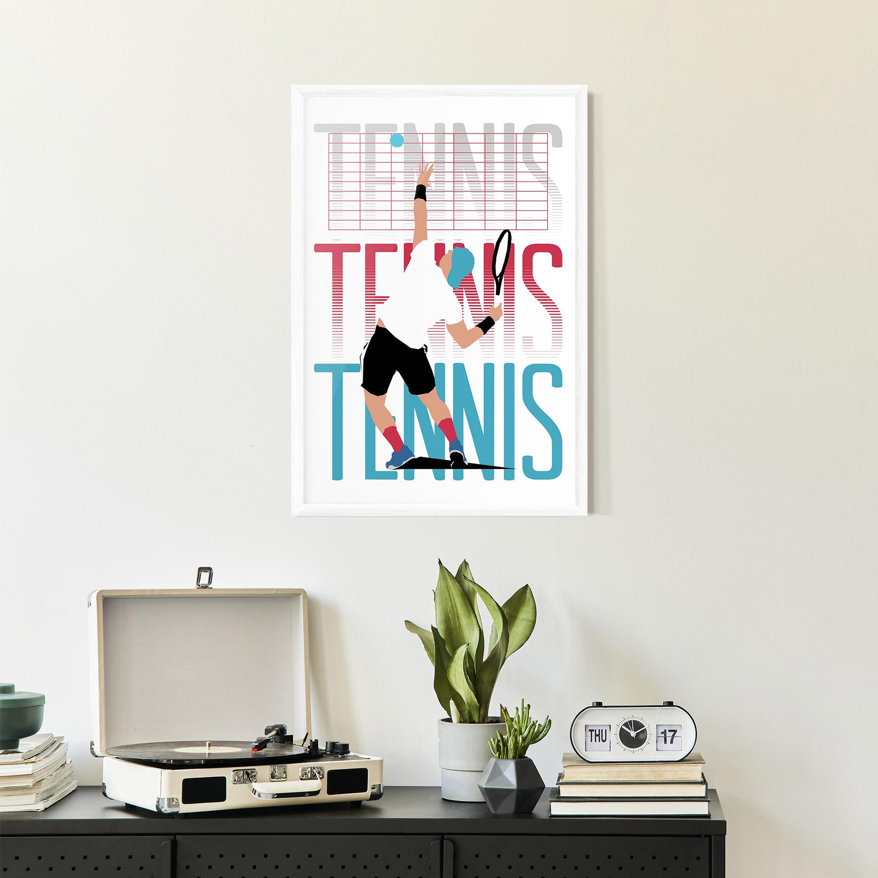 Poster Înrămat Tennis Ball Jump mockup 2