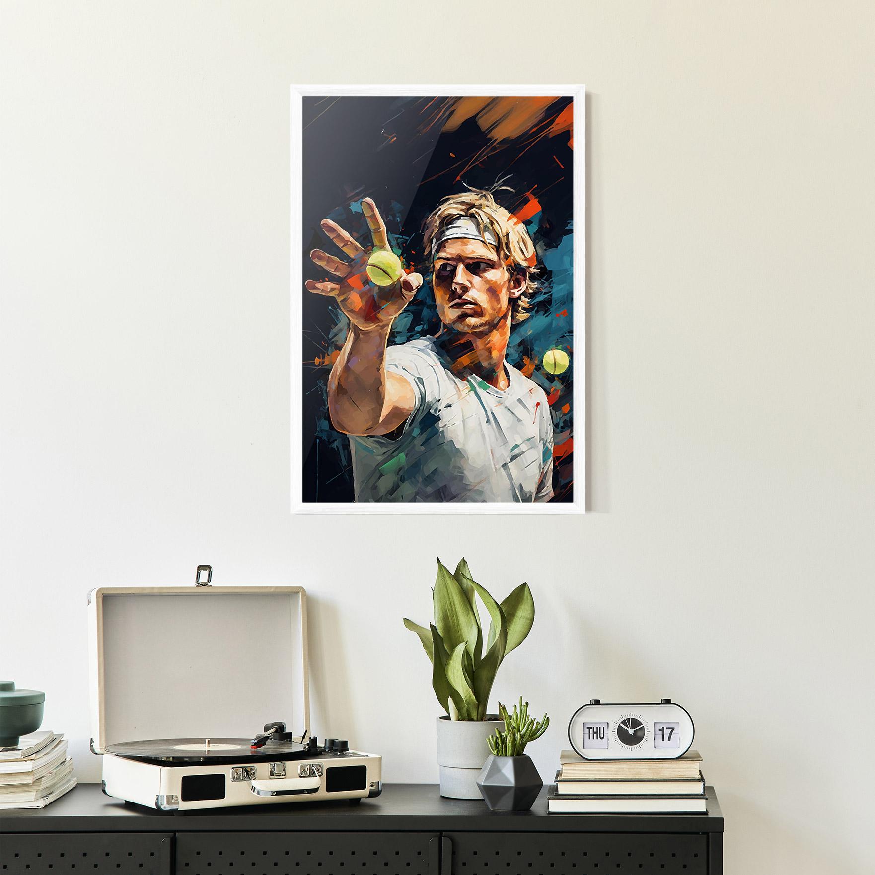 Poster Înrămat Tennis Player Art mockup 2