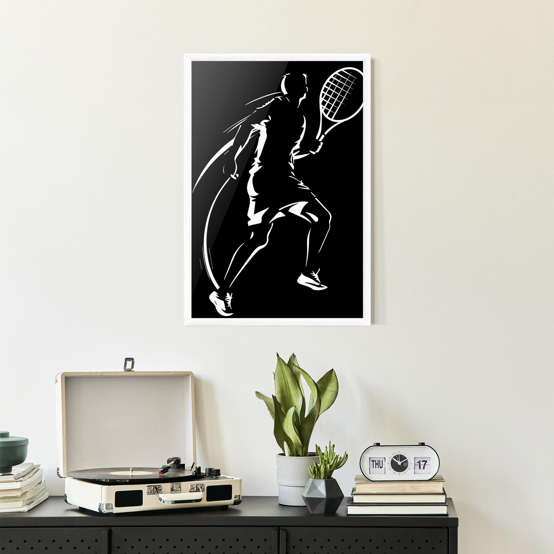 Poster Înrămat White Line Tennis mockup 2