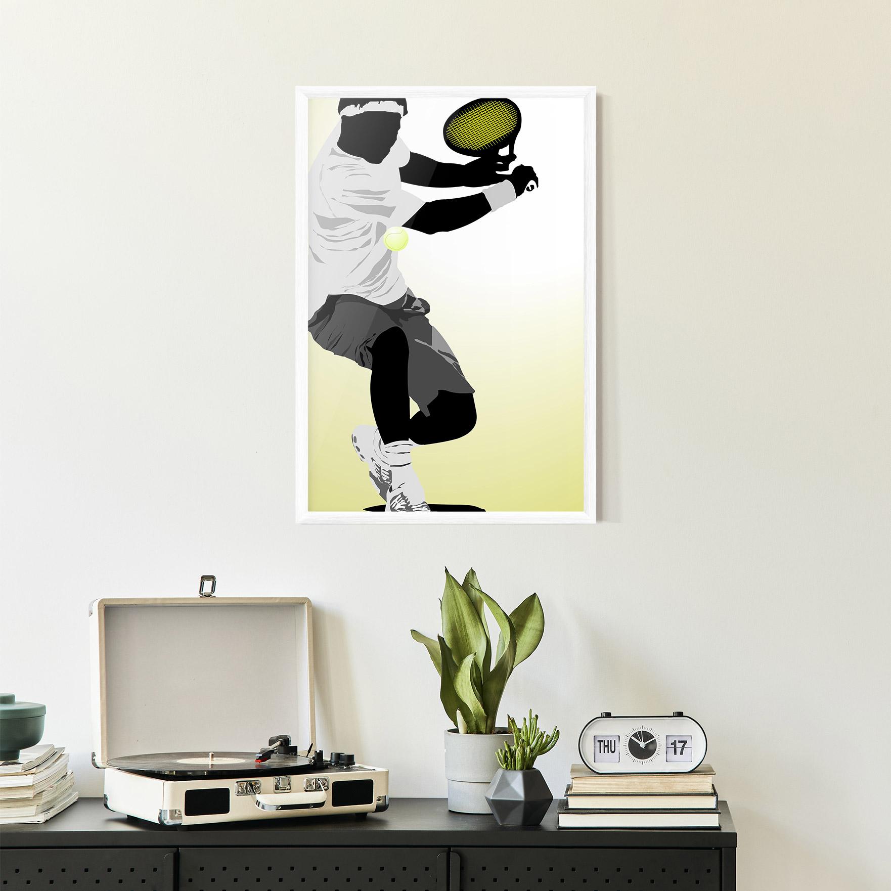 Poster Înrămat Yellow Light Tennis mockup 2