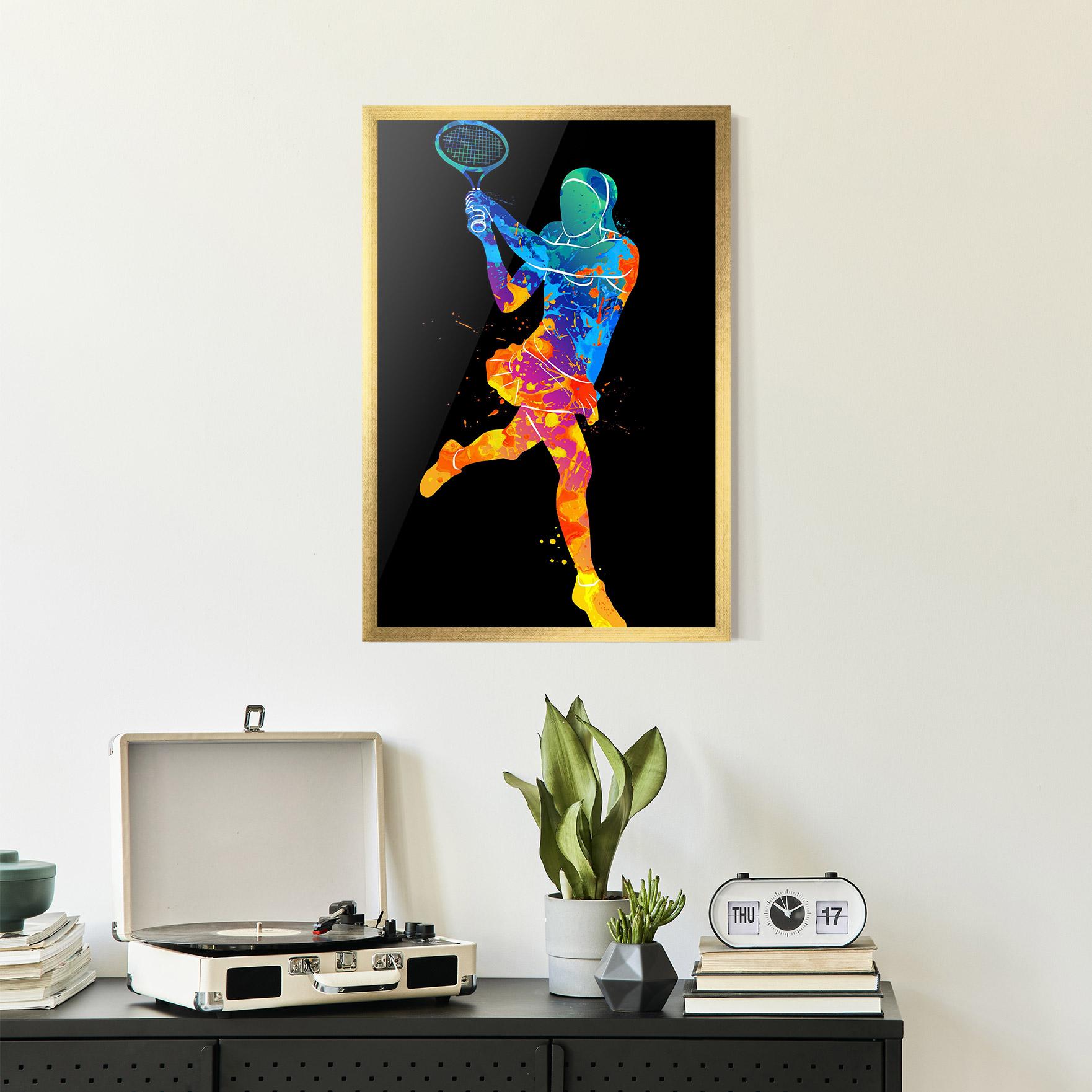 Poster Înrămat Blue Orange Tennis mockup 2