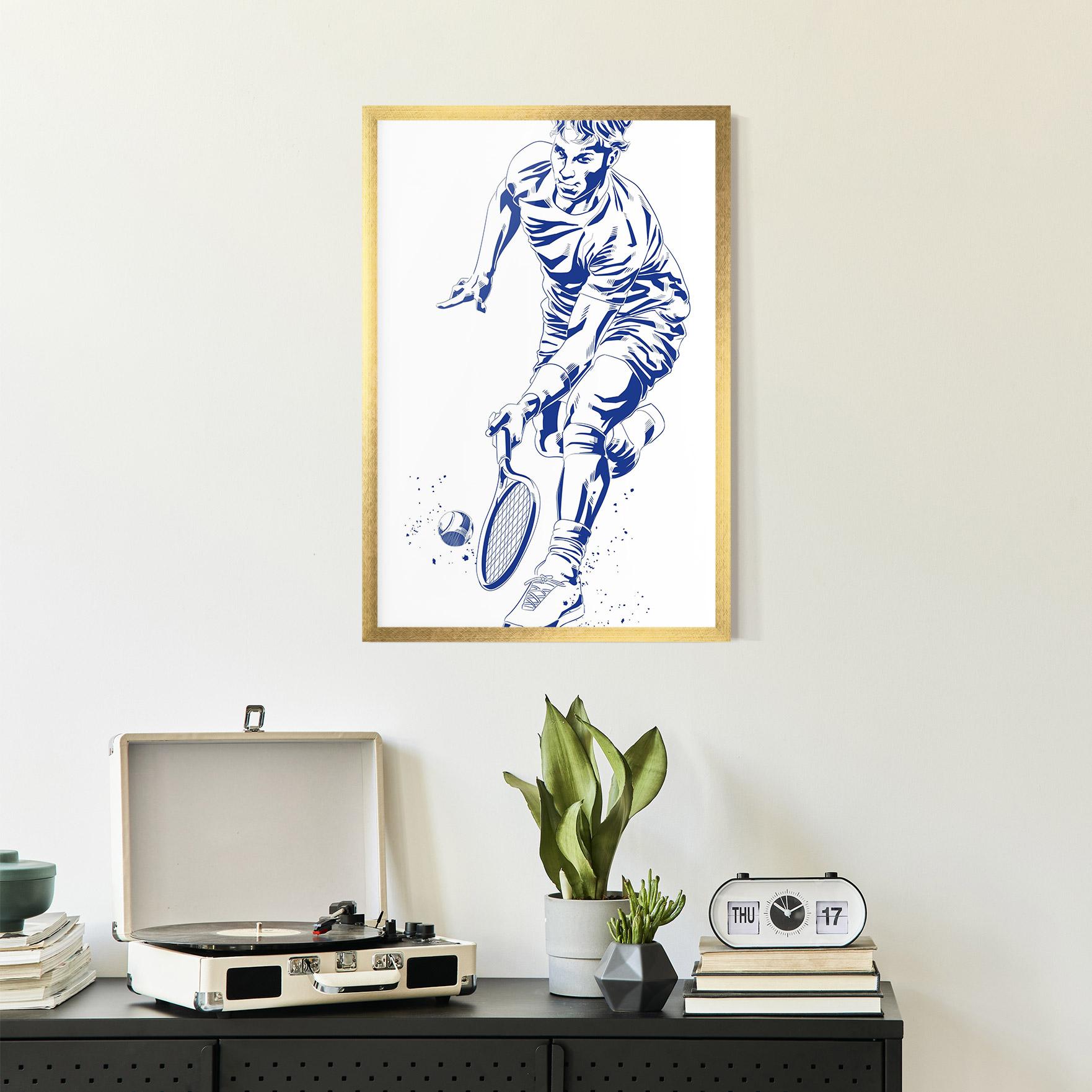 Poster Înrămat Blue Tennis mockup 2