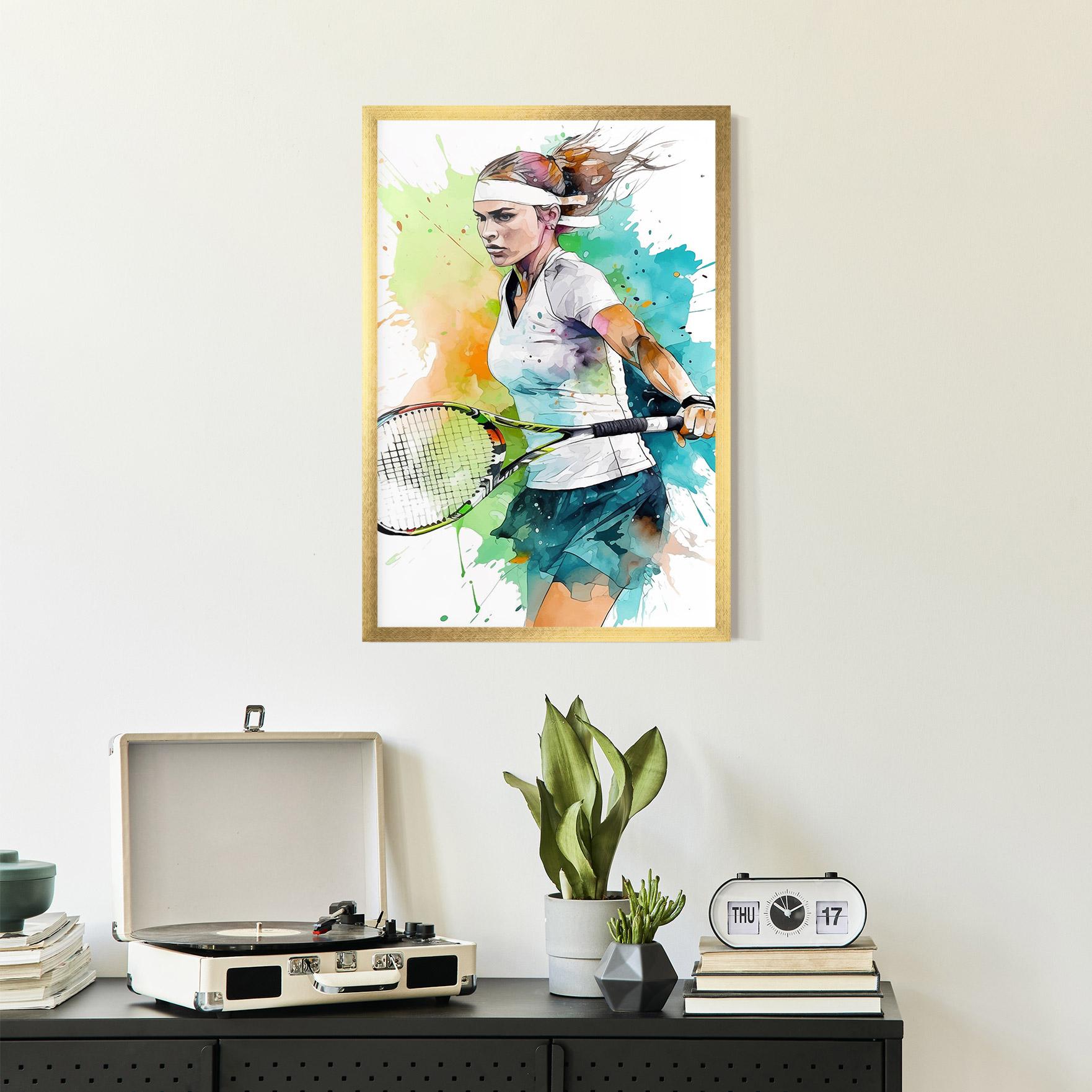 Poster Înrămat Green Blue Tennis mockup 2