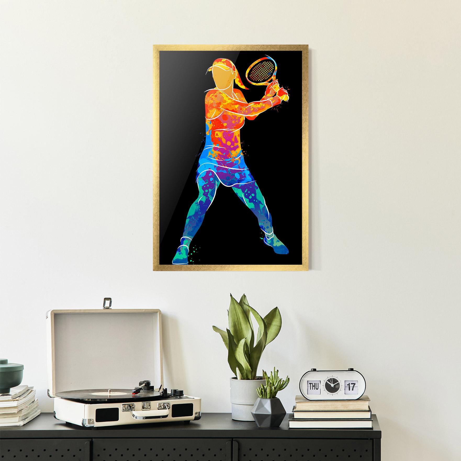 Poster Înrămat Green Orange Tennis mockup 2