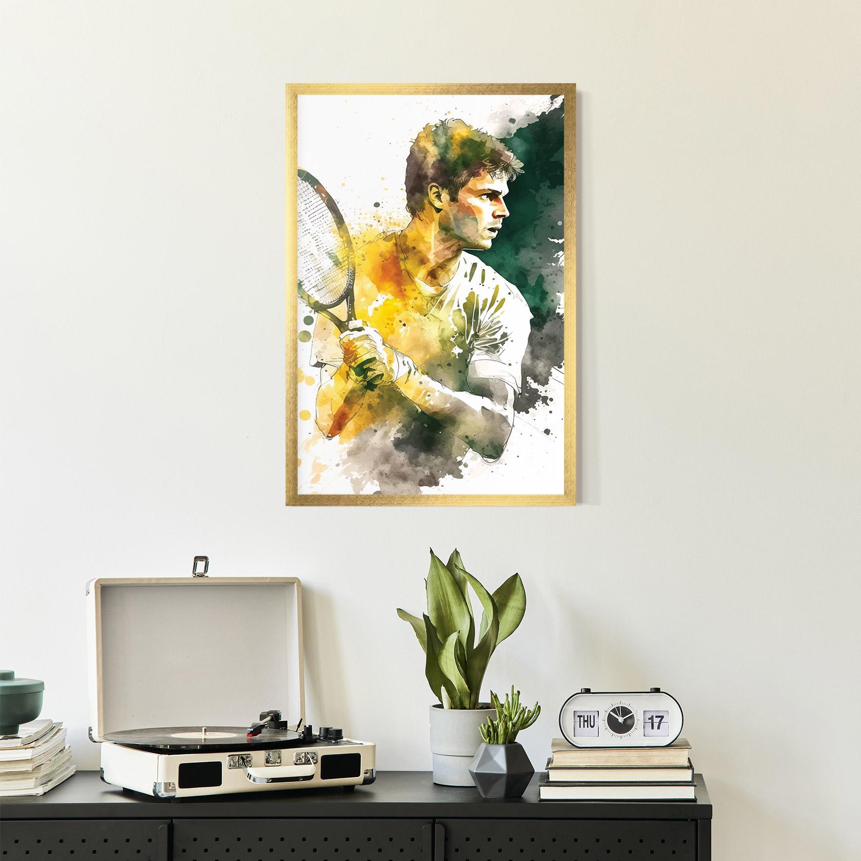 Poster Înrămat Player Watercolor mockup 2