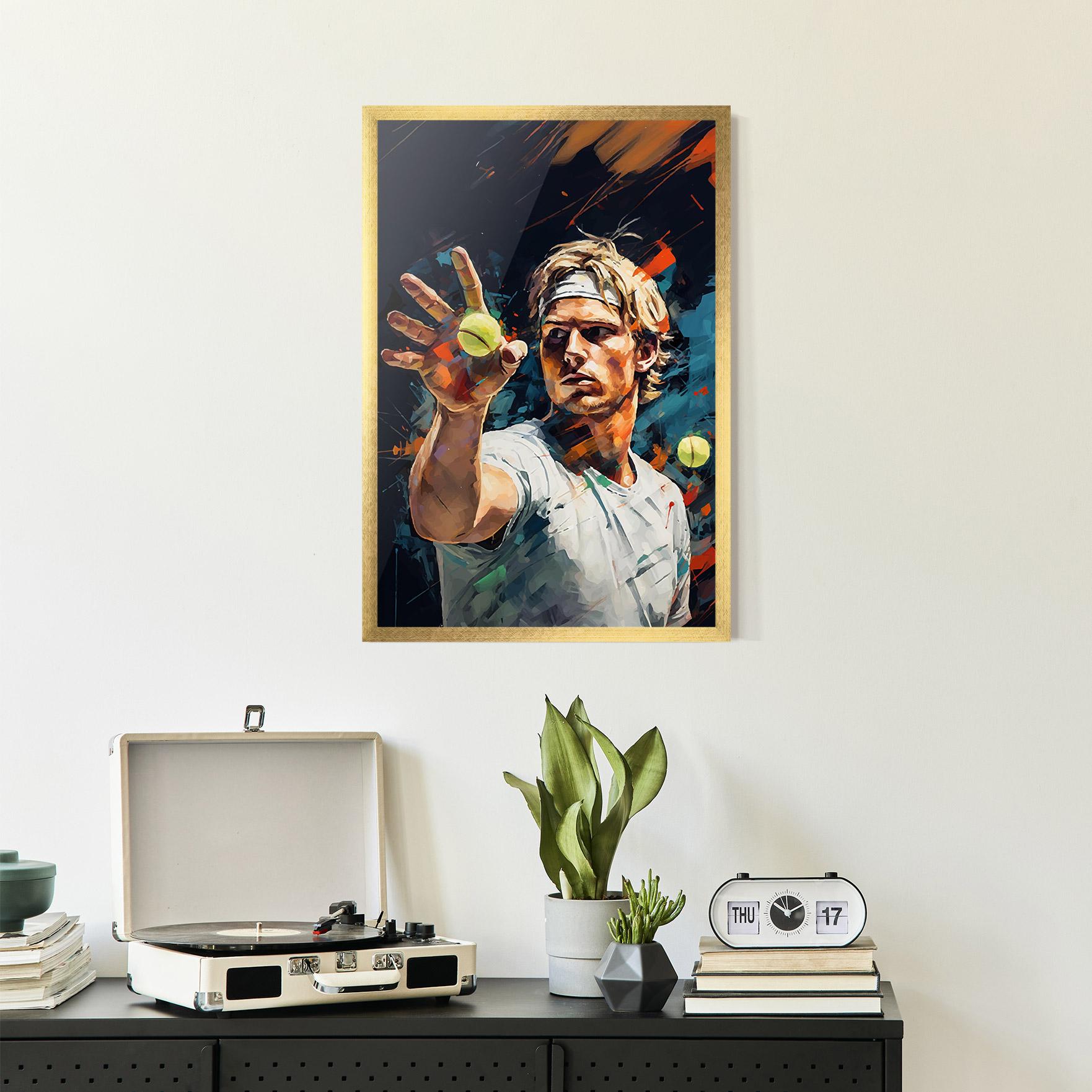 Poster Înrămat Tennis Player Art mockup 2