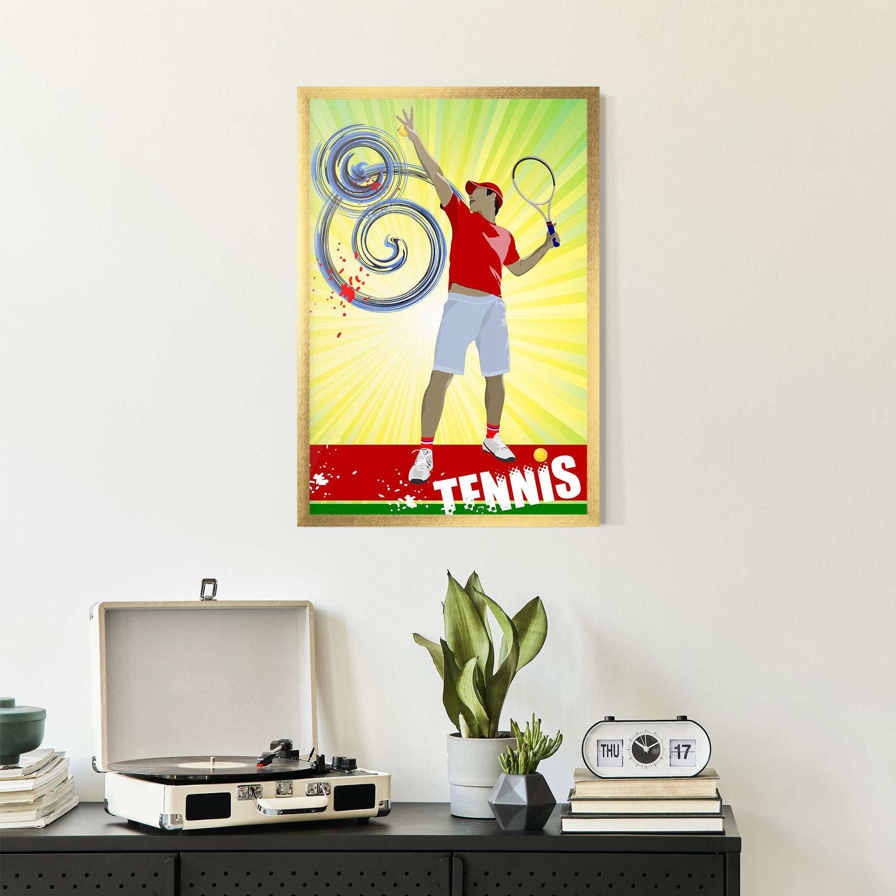 Poster Înrămat Tennis Spiral mockup 2