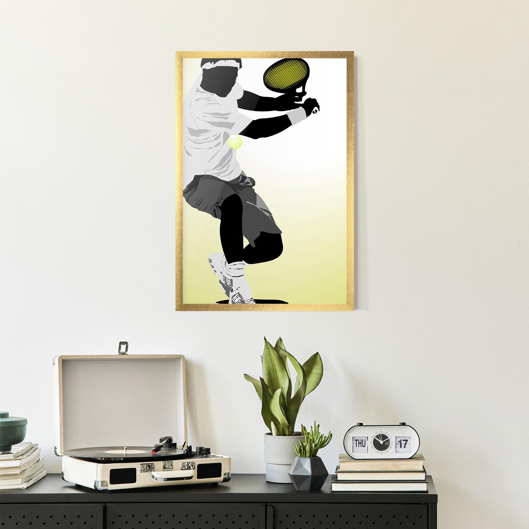Poster Înrămat Yellow Light Tennis mockup 2