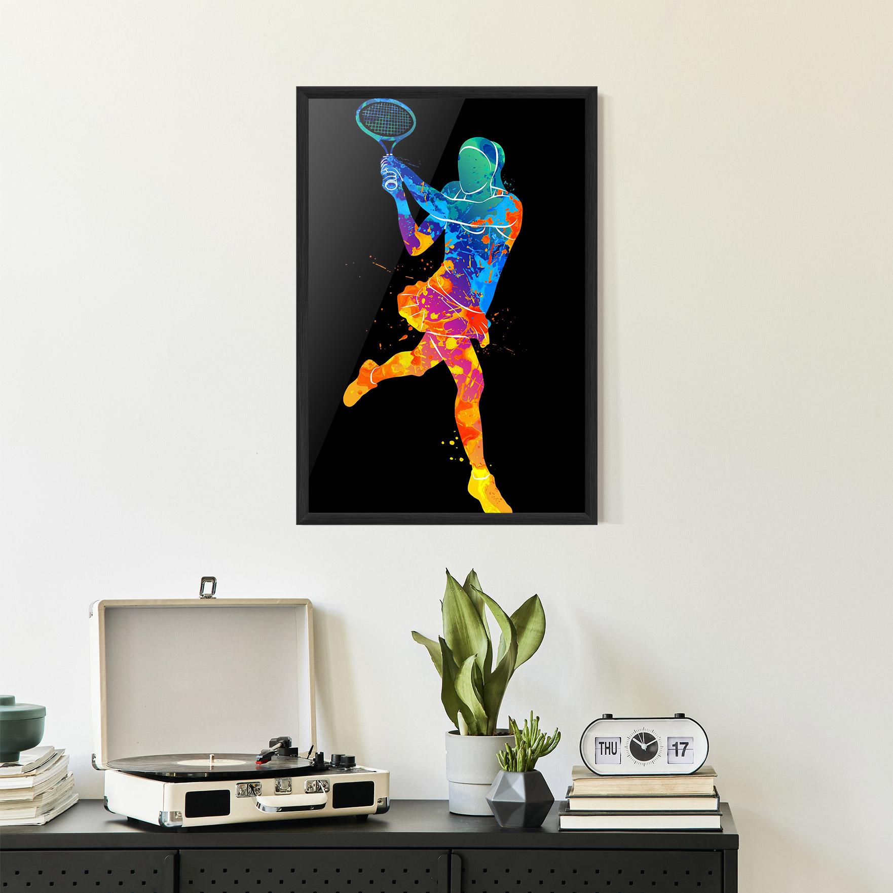 Poster Înrămat Blue Orange Tennis mockup 2