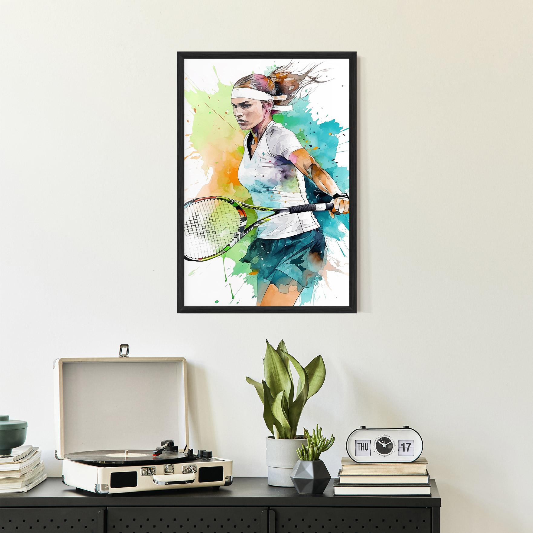 Poster Înrămat Green Blue Tennis mockup 2