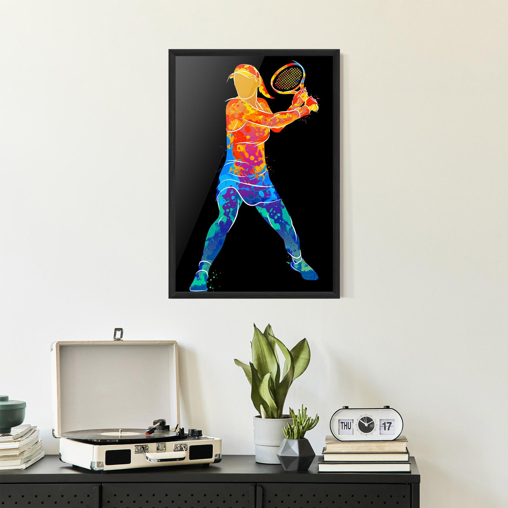 Poster Înrămat Green Orange Tennis mockup 2