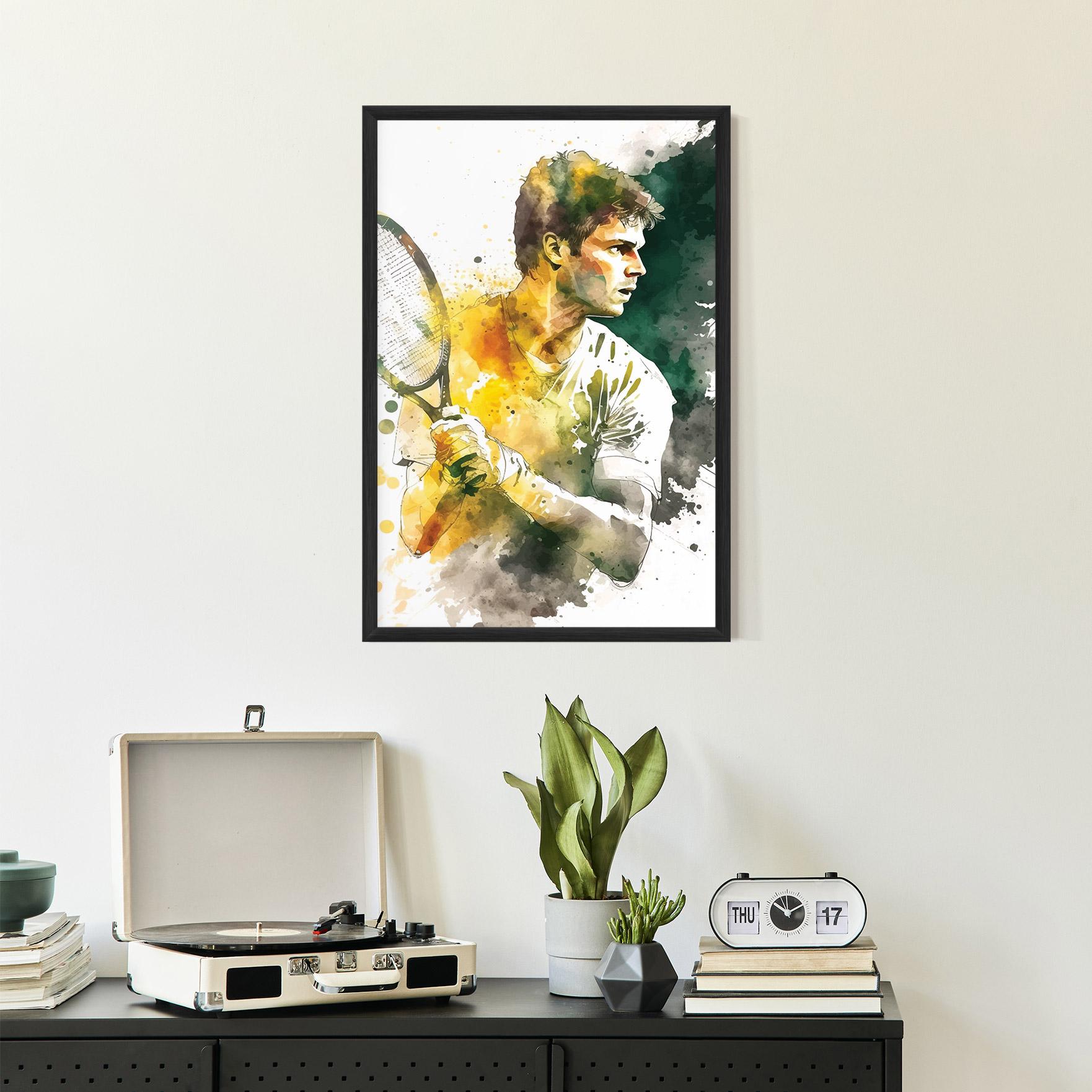 Poster Înrămat Player Watercolor mockup 2
