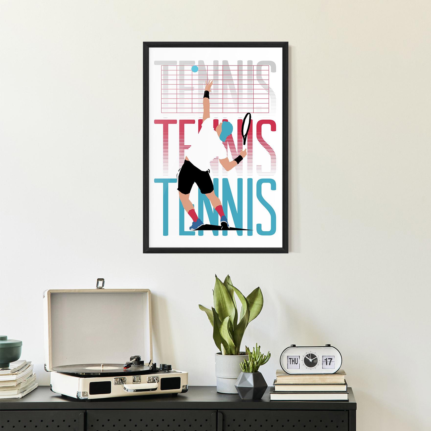 Poster Înrămat Tennis Ball Jump mockup 2