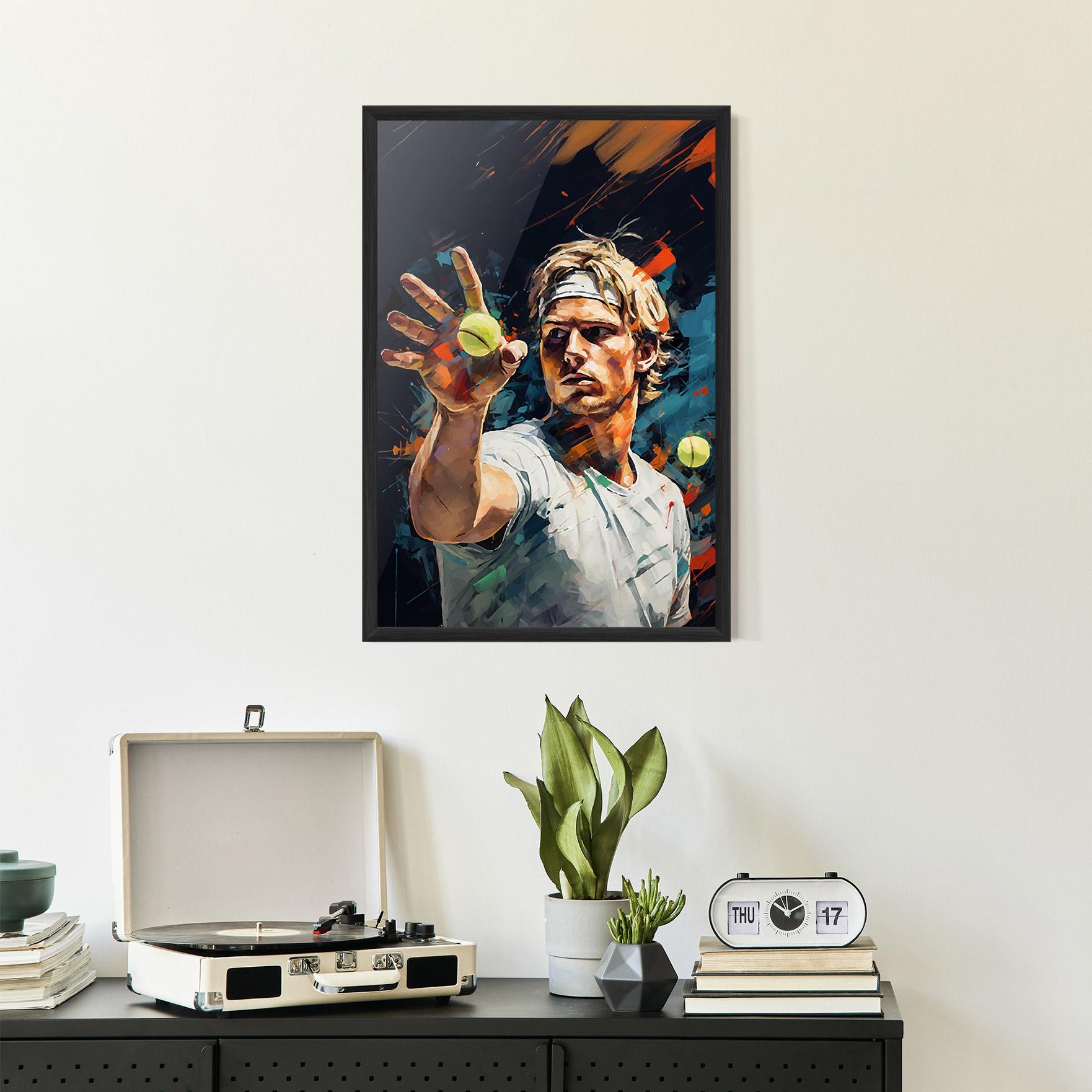 Poster Înrămat Tennis Player Art mockup 2