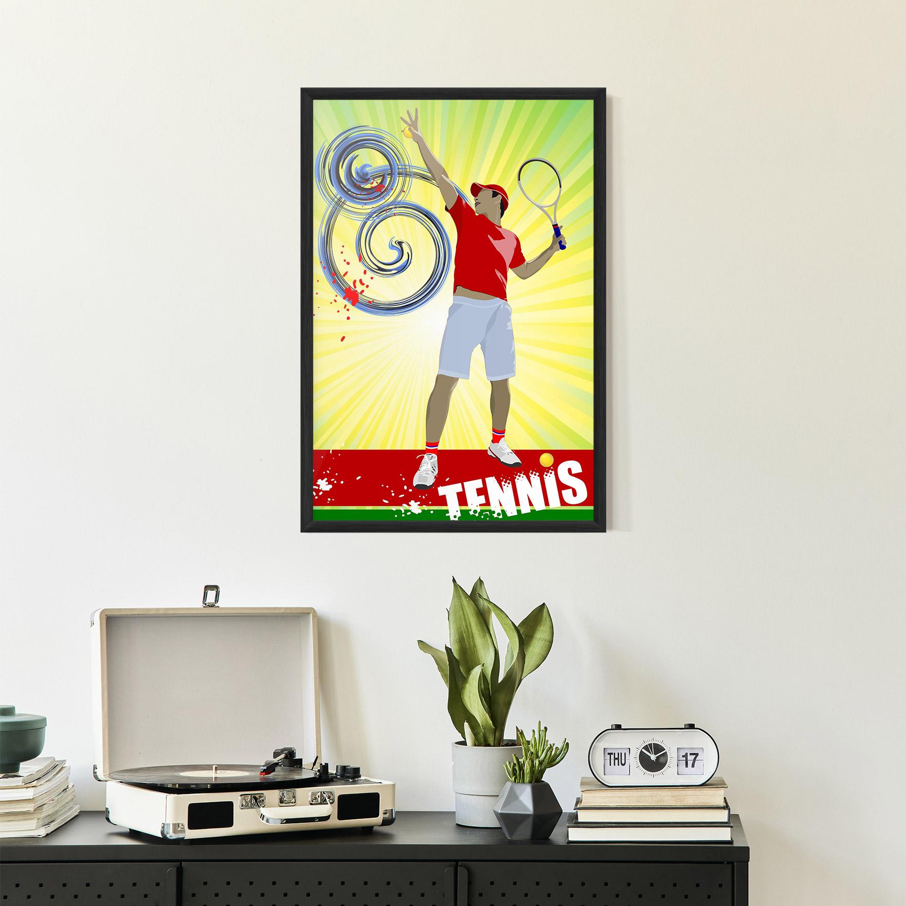 Poster Înrămat Tennis Spiral mockup 2