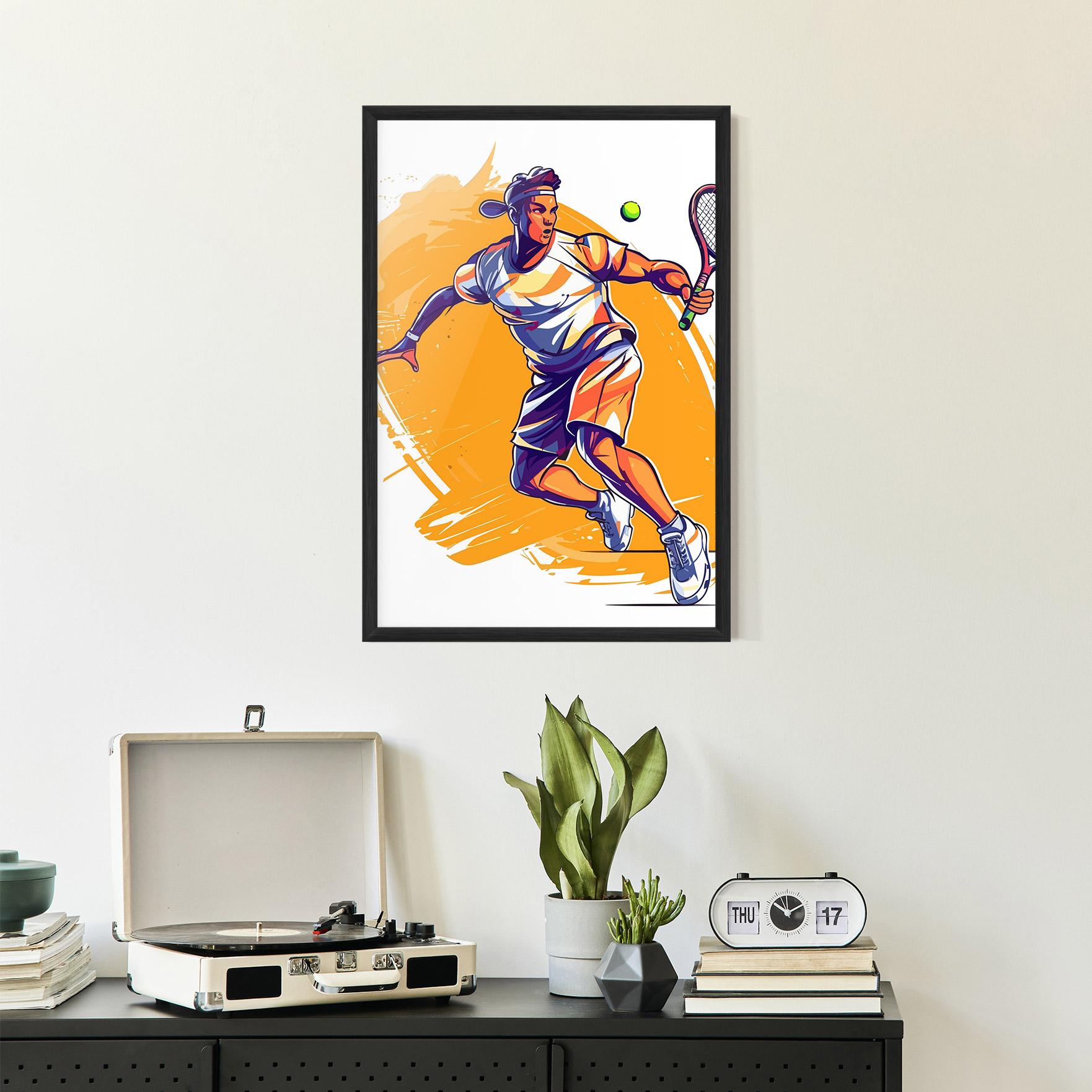 Poster Înrămat Tennis Woman mockup 2