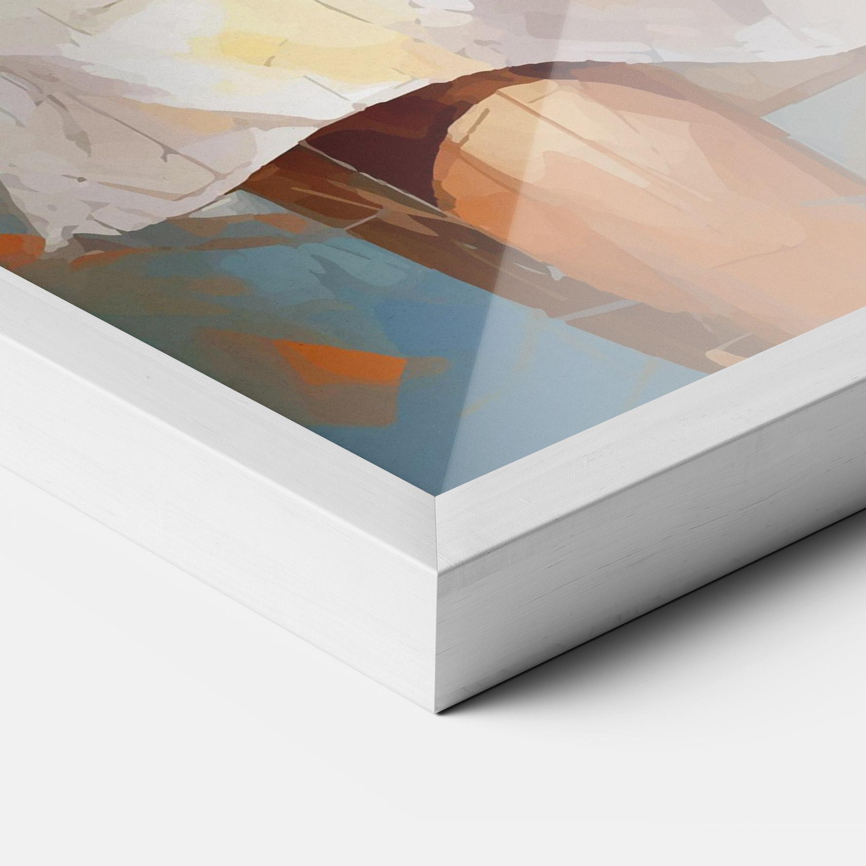 Poster Înrămat Blonde Tennis Girl mockup 3