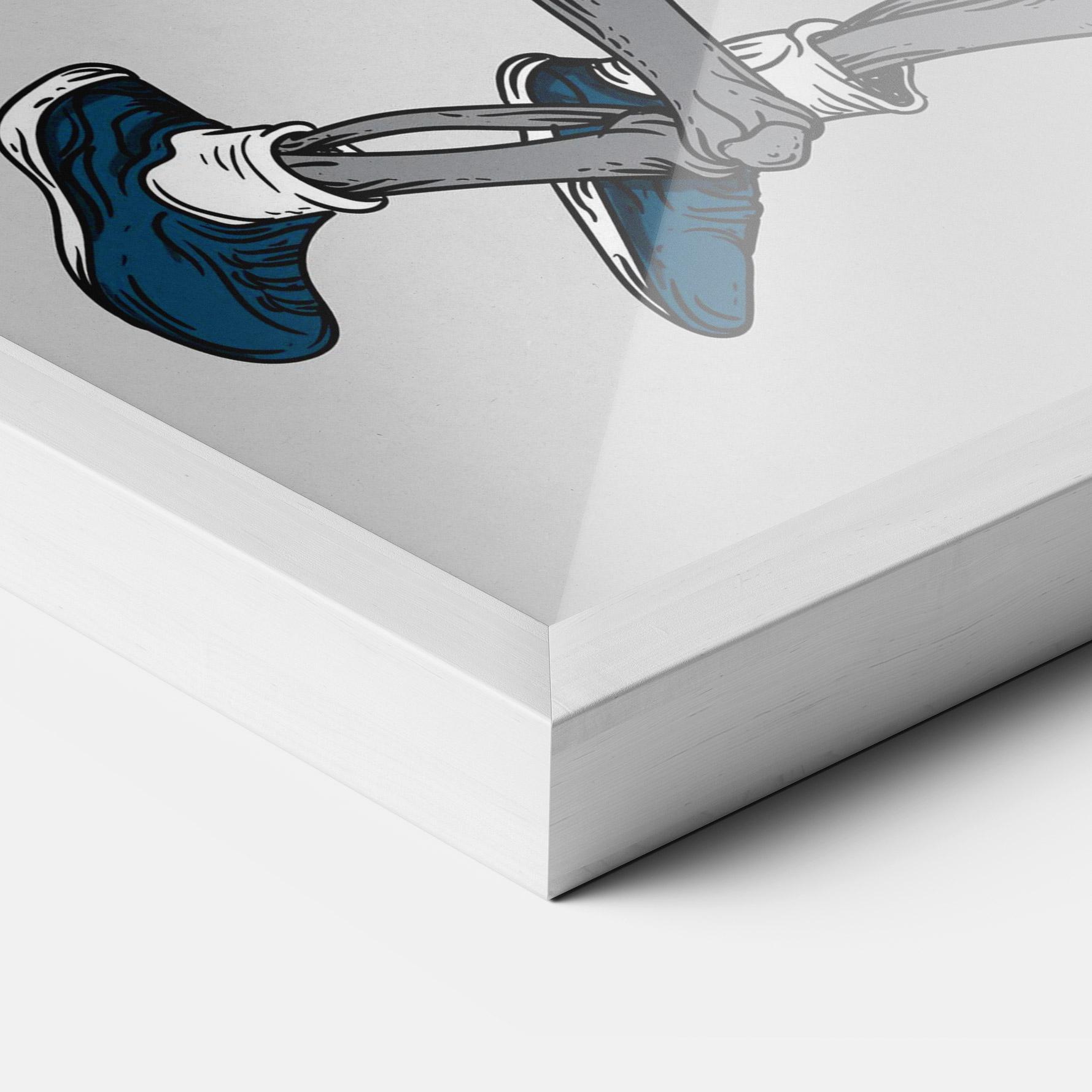 Poster Înrămat Blue Skull Tennis mockup 3