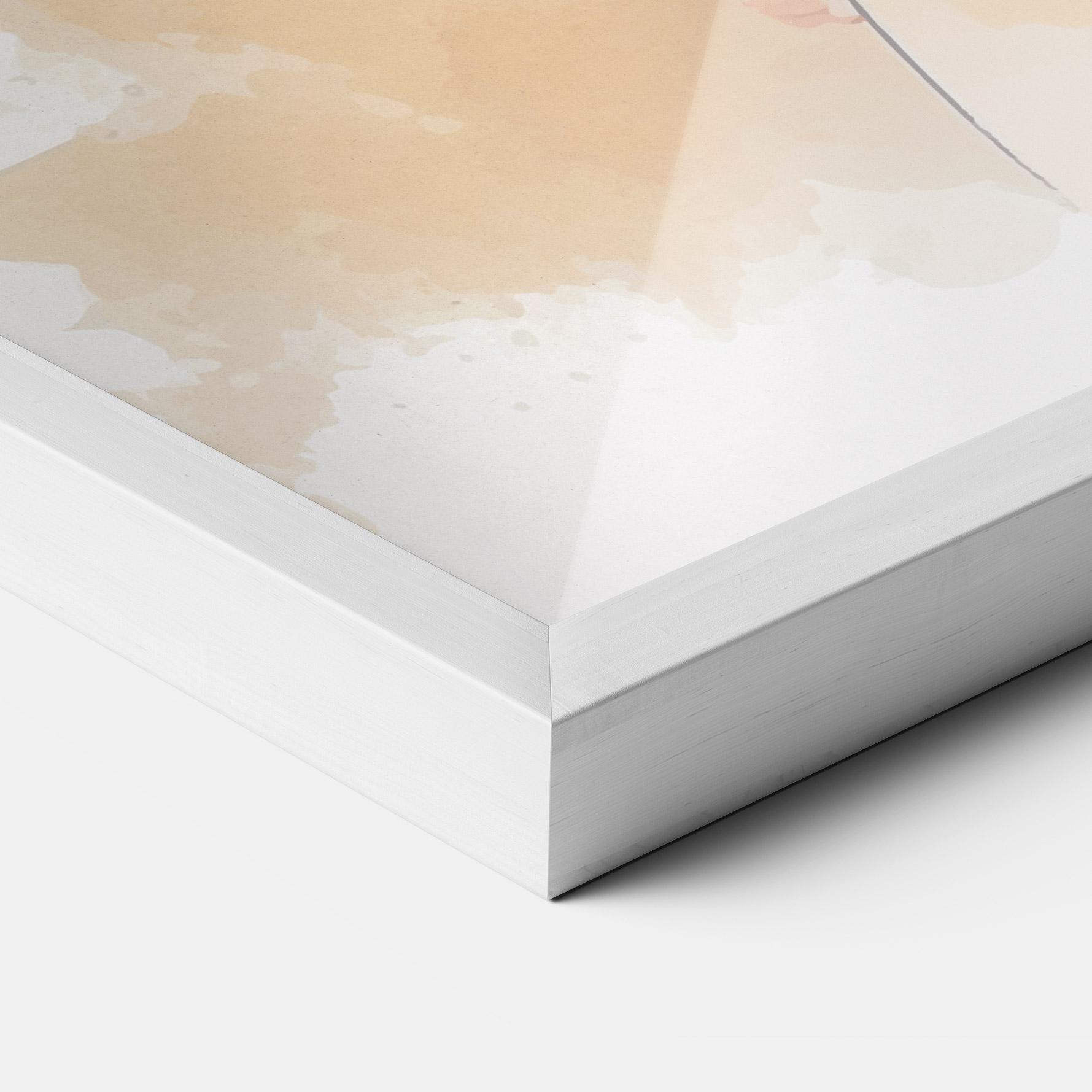 Poster Înrămat Orange Watercolor Tennis mockup 3