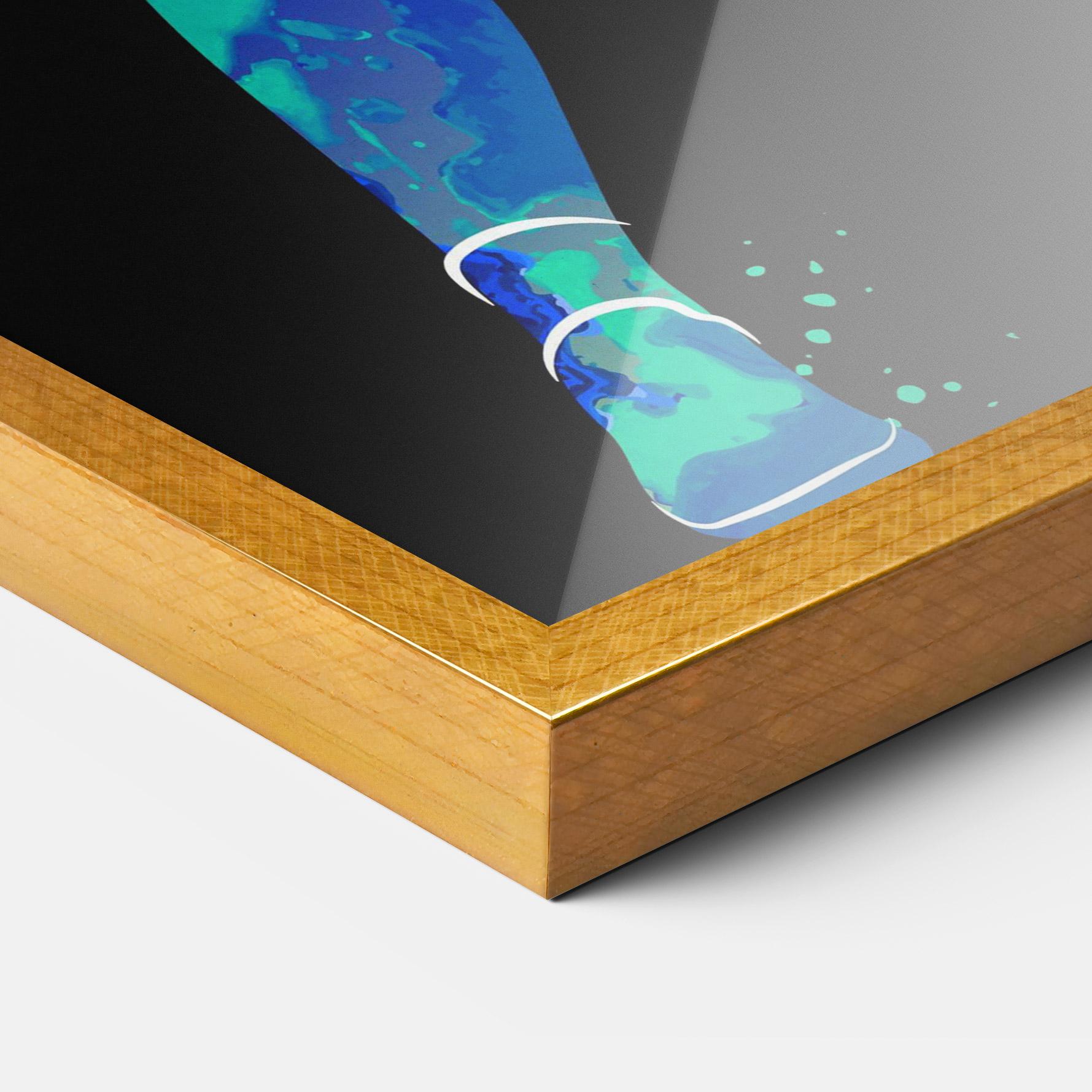 Poster Înrămat Green Orange Tennis mockup 3