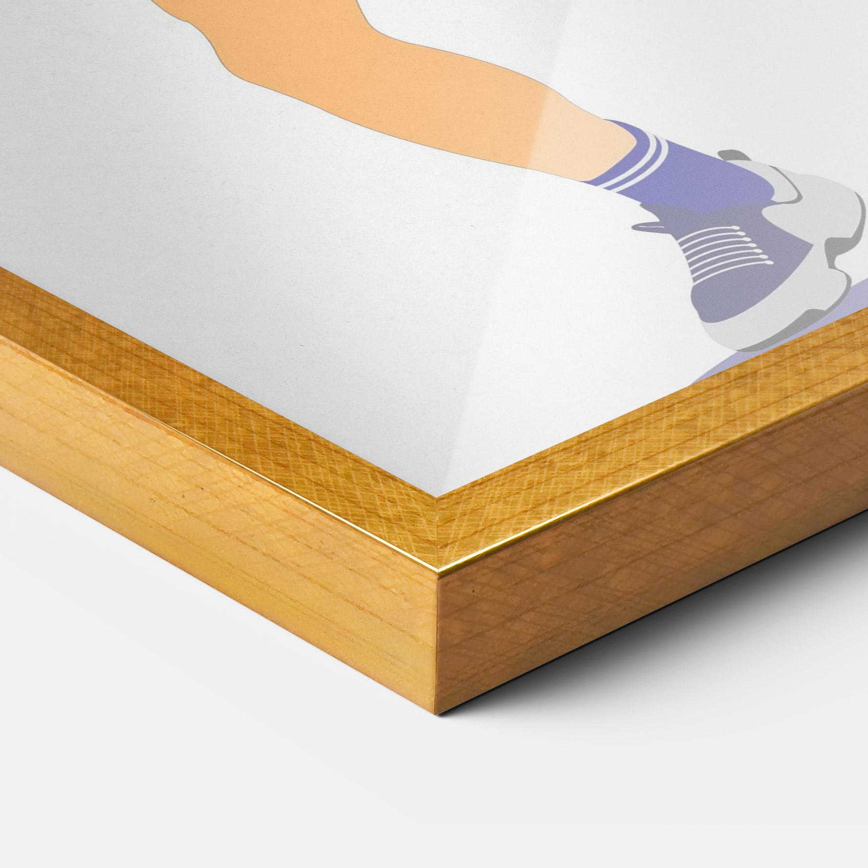 Poster Înrămat Orange Tennis Player mockup 3