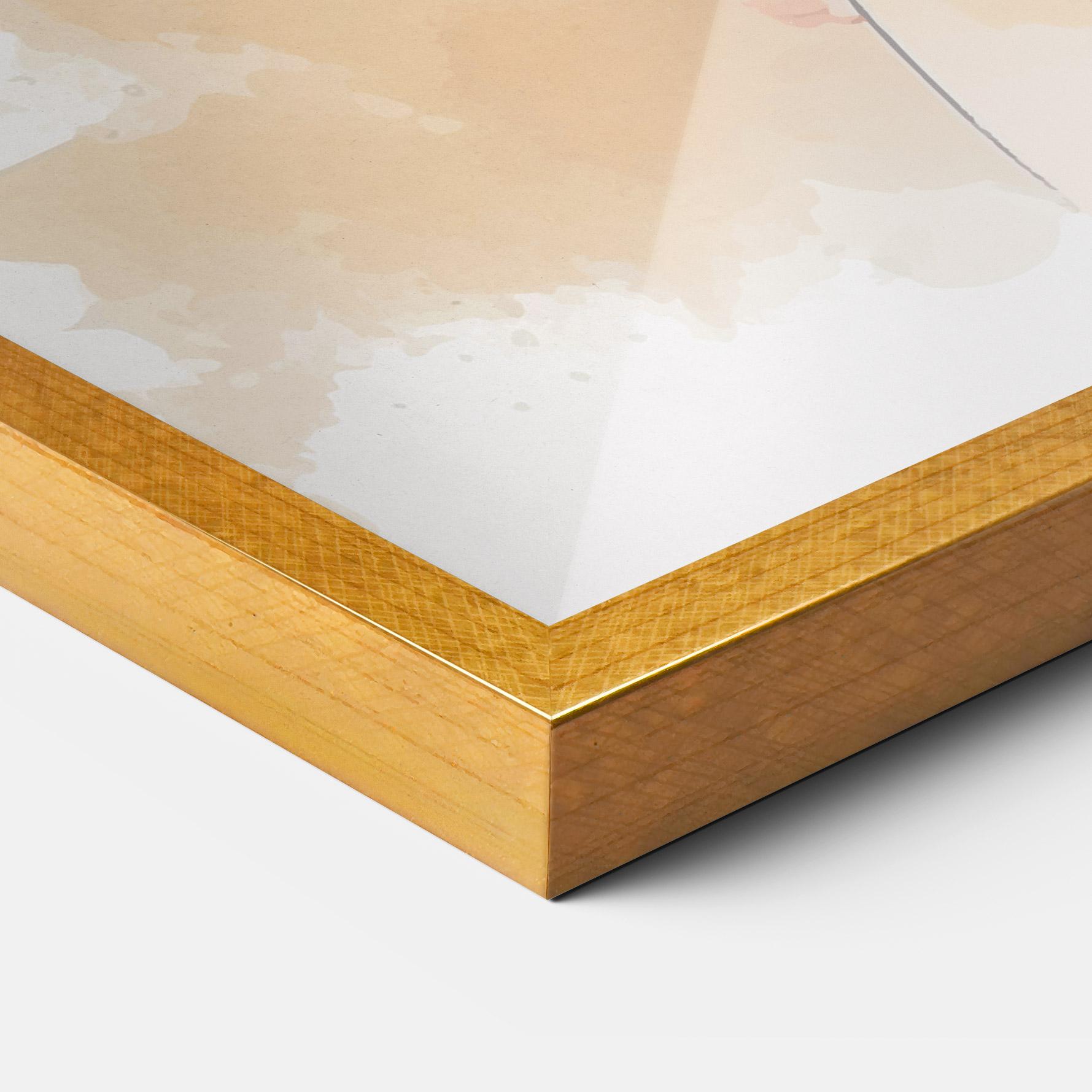 Poster Înrămat Orange Watercolor Tennis mockup 3