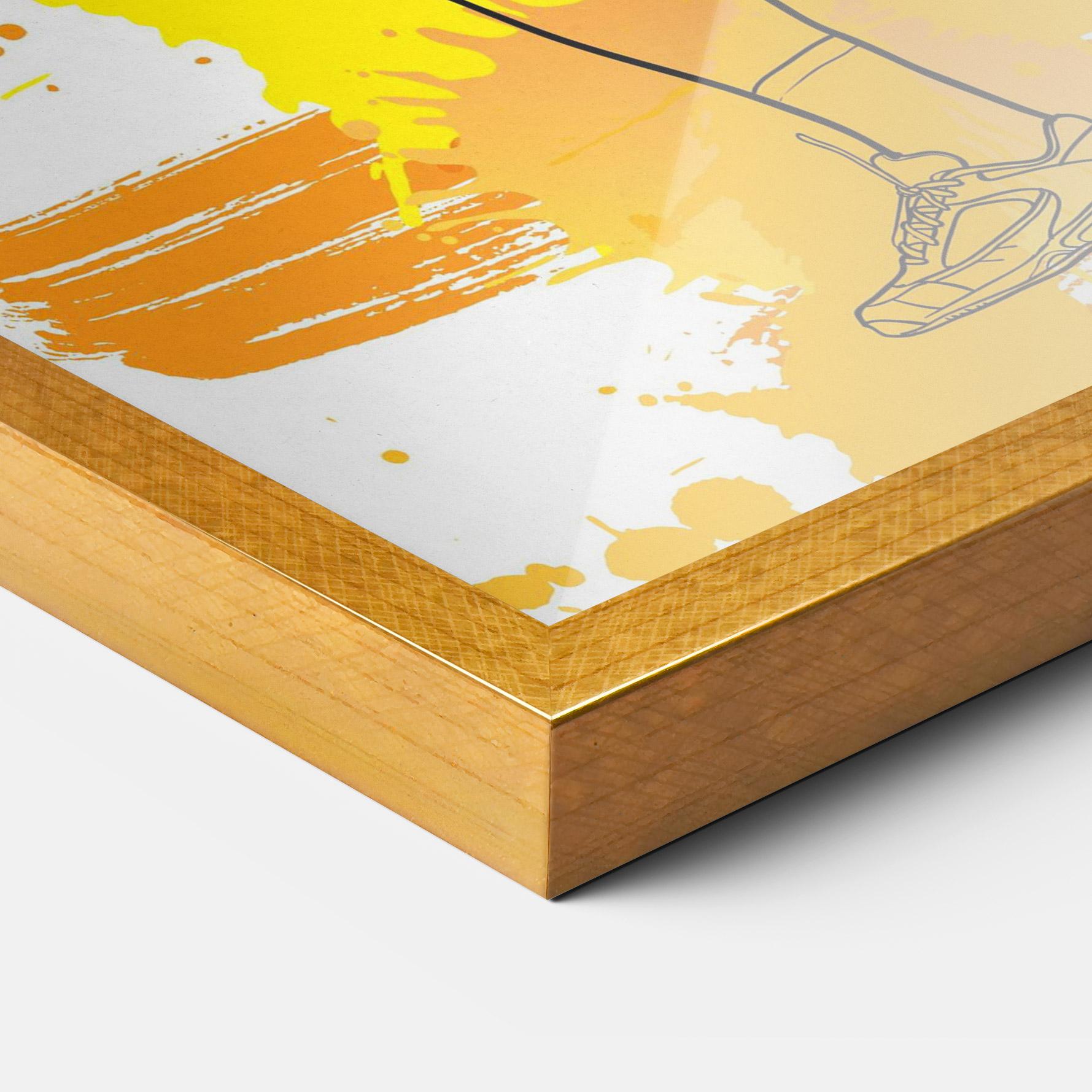 Poster Înrămat Yellow Art Tennis mockup 3