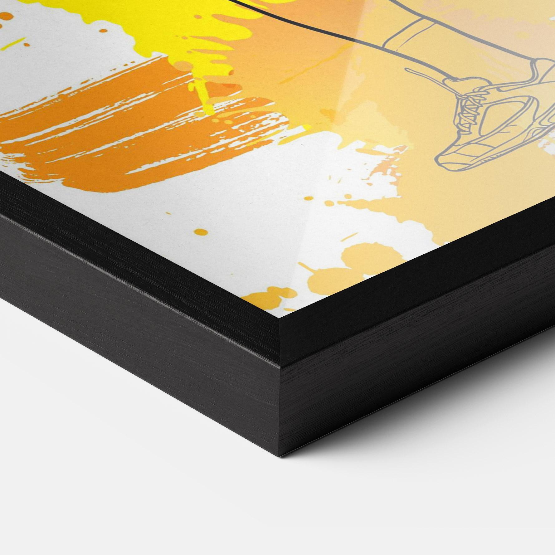 Poster Înrămat Yellow Art Tennis mockup 3