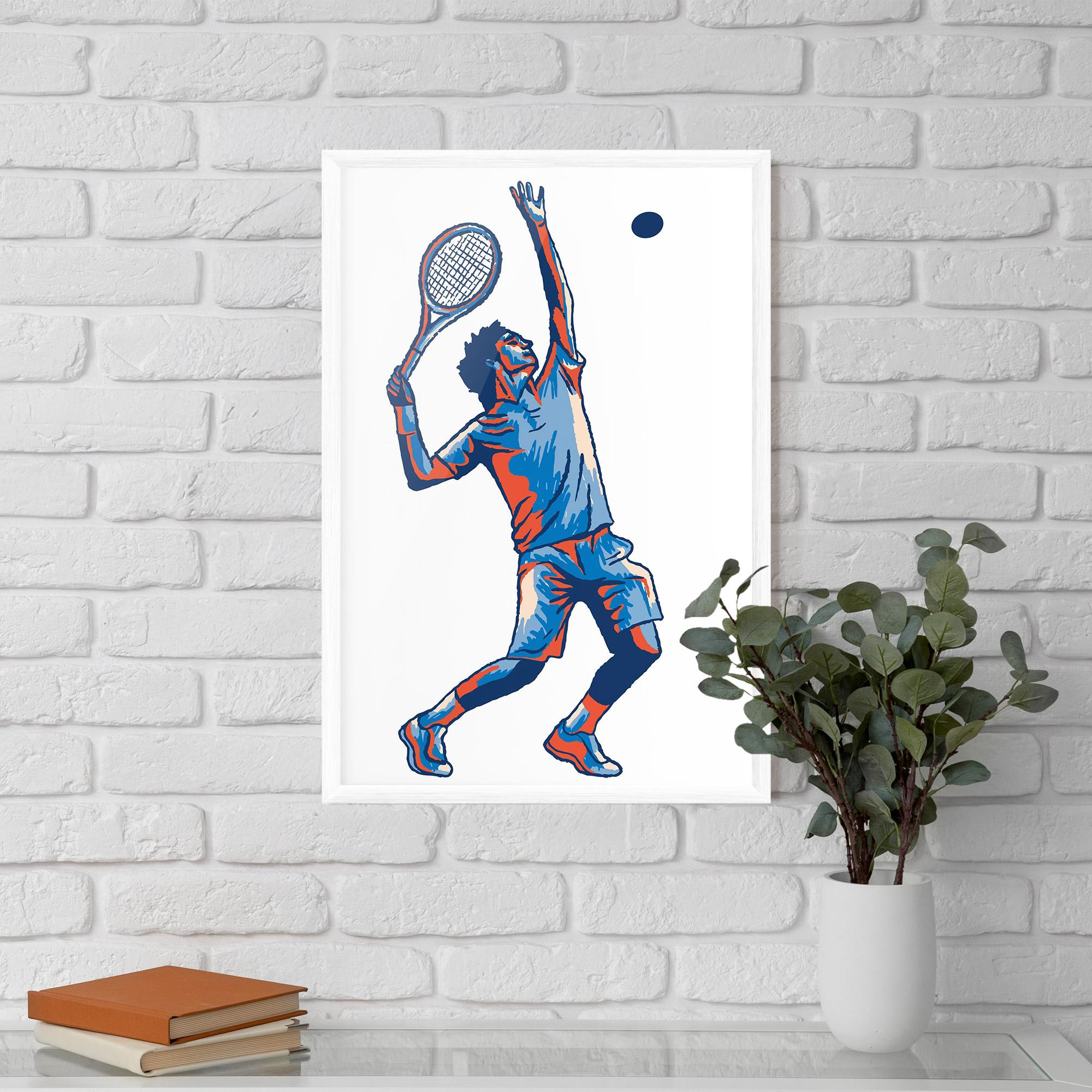 Poster Înrămat Blue Red Tennis mockup 5