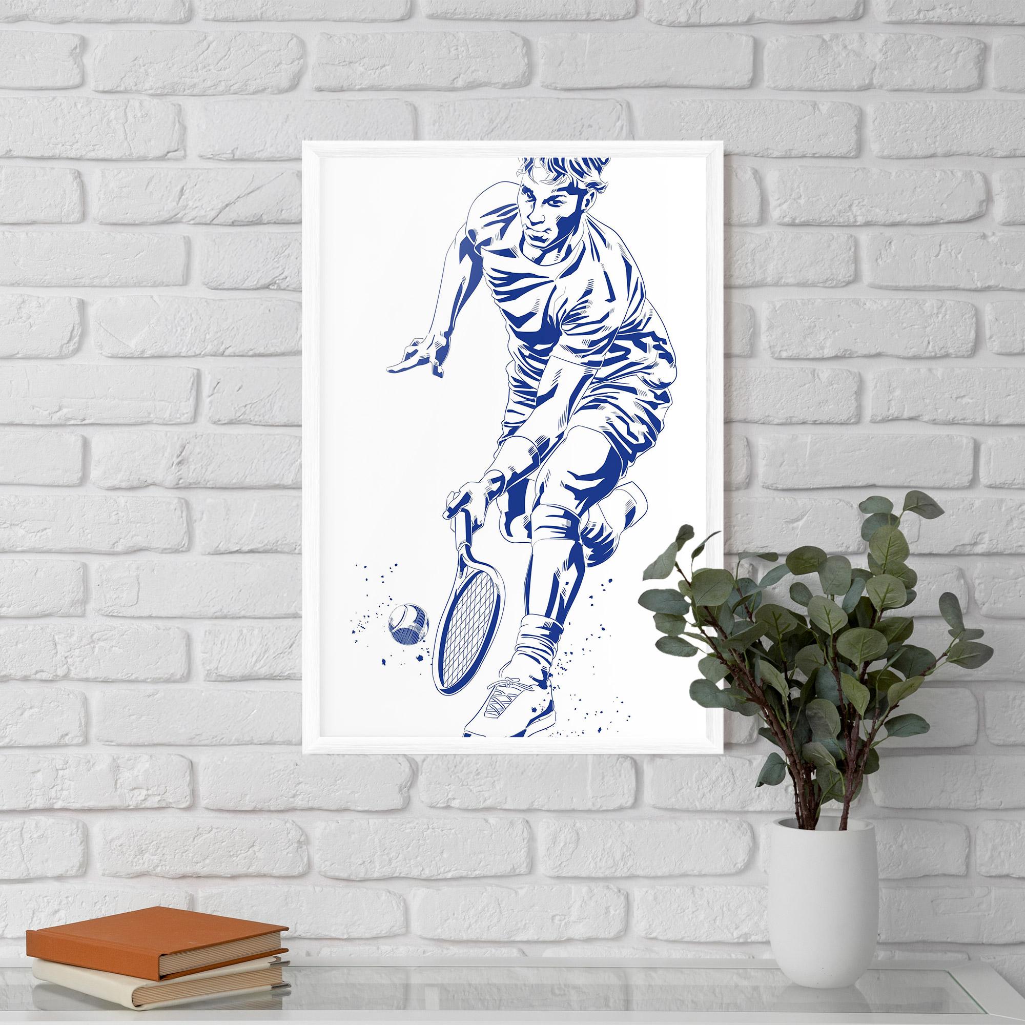 Poster Înrămat Blue Tennis mockup 5