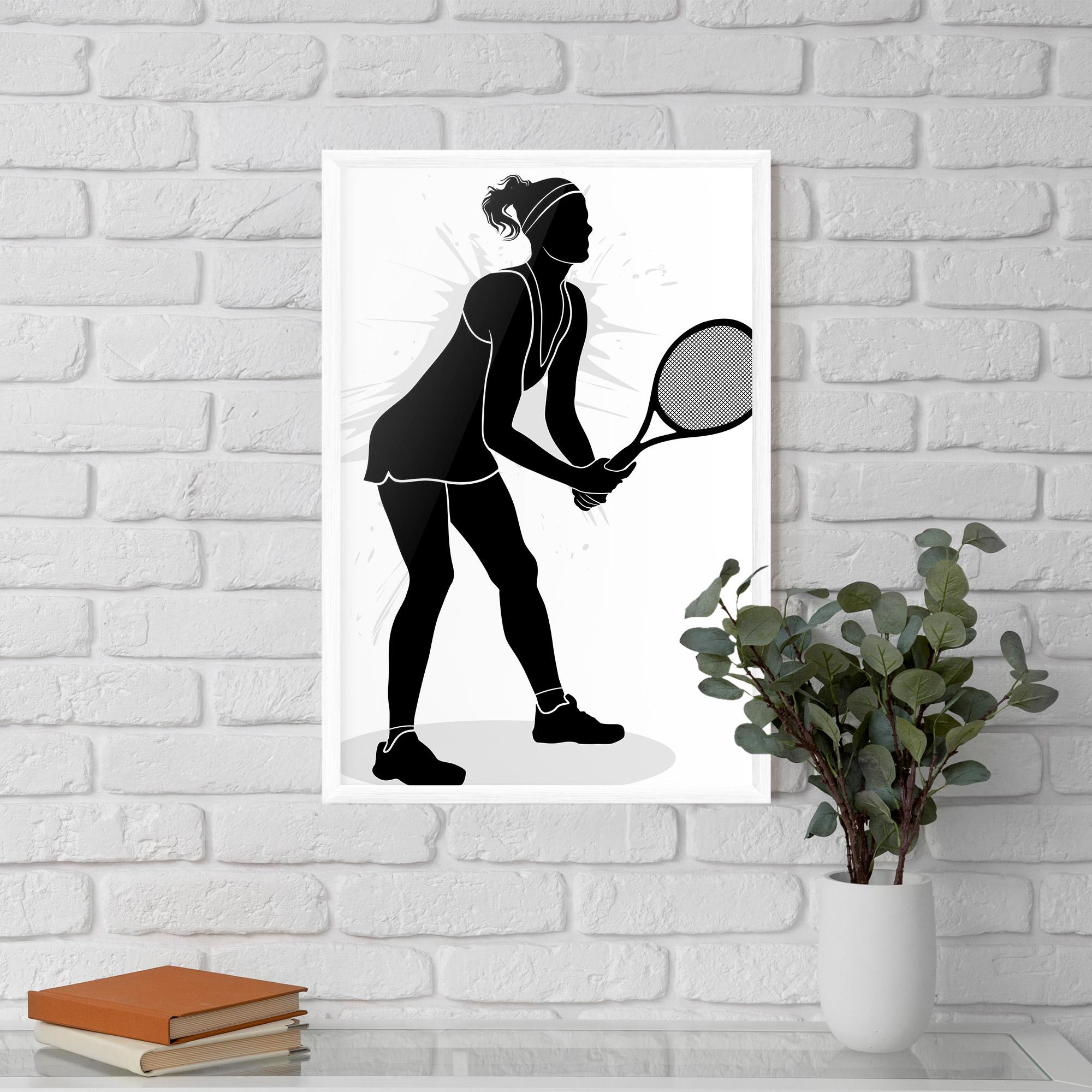 Poster Înrămat Female Tennis Player mockup 5