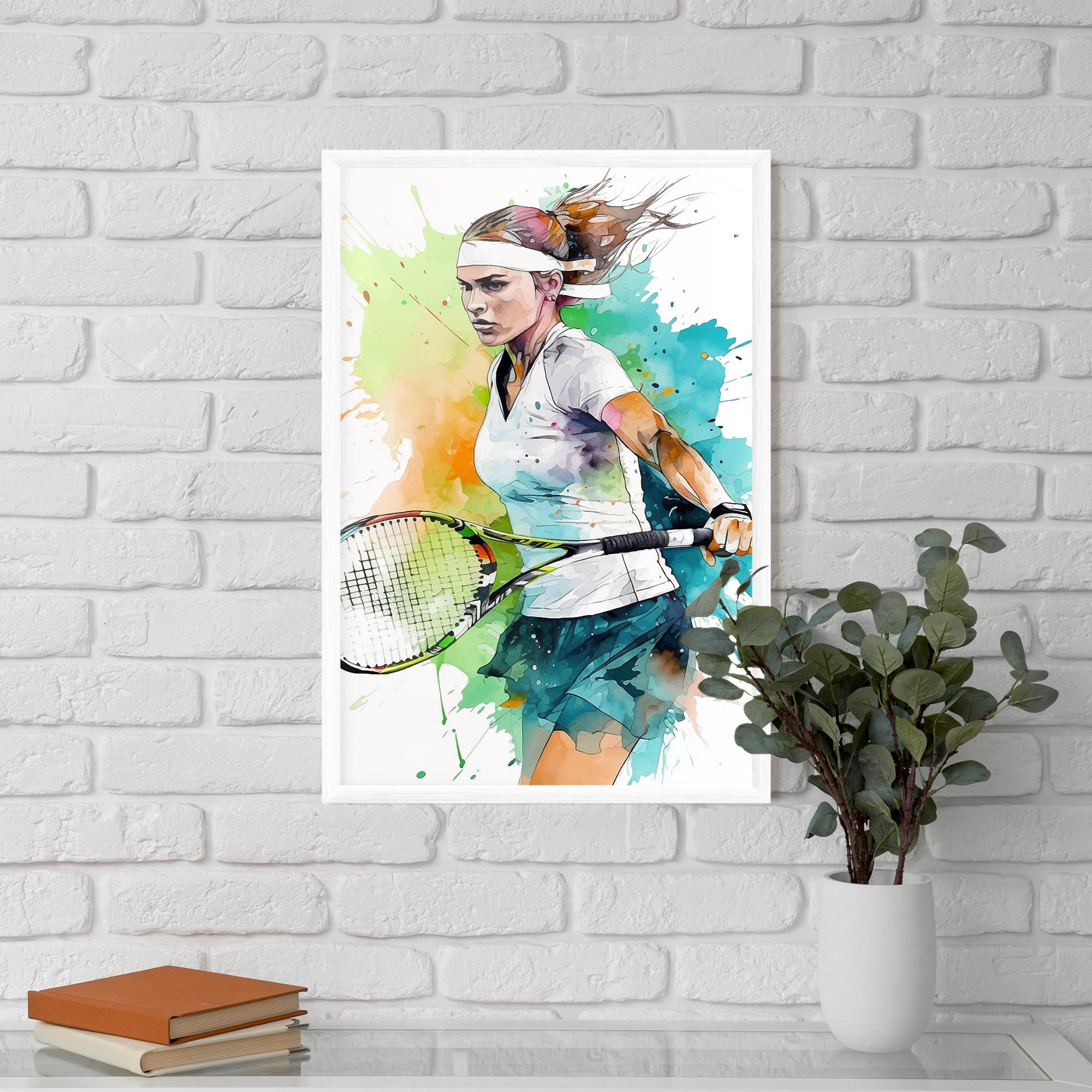 Poster Înrămat Green Blue Tennis mockup 5