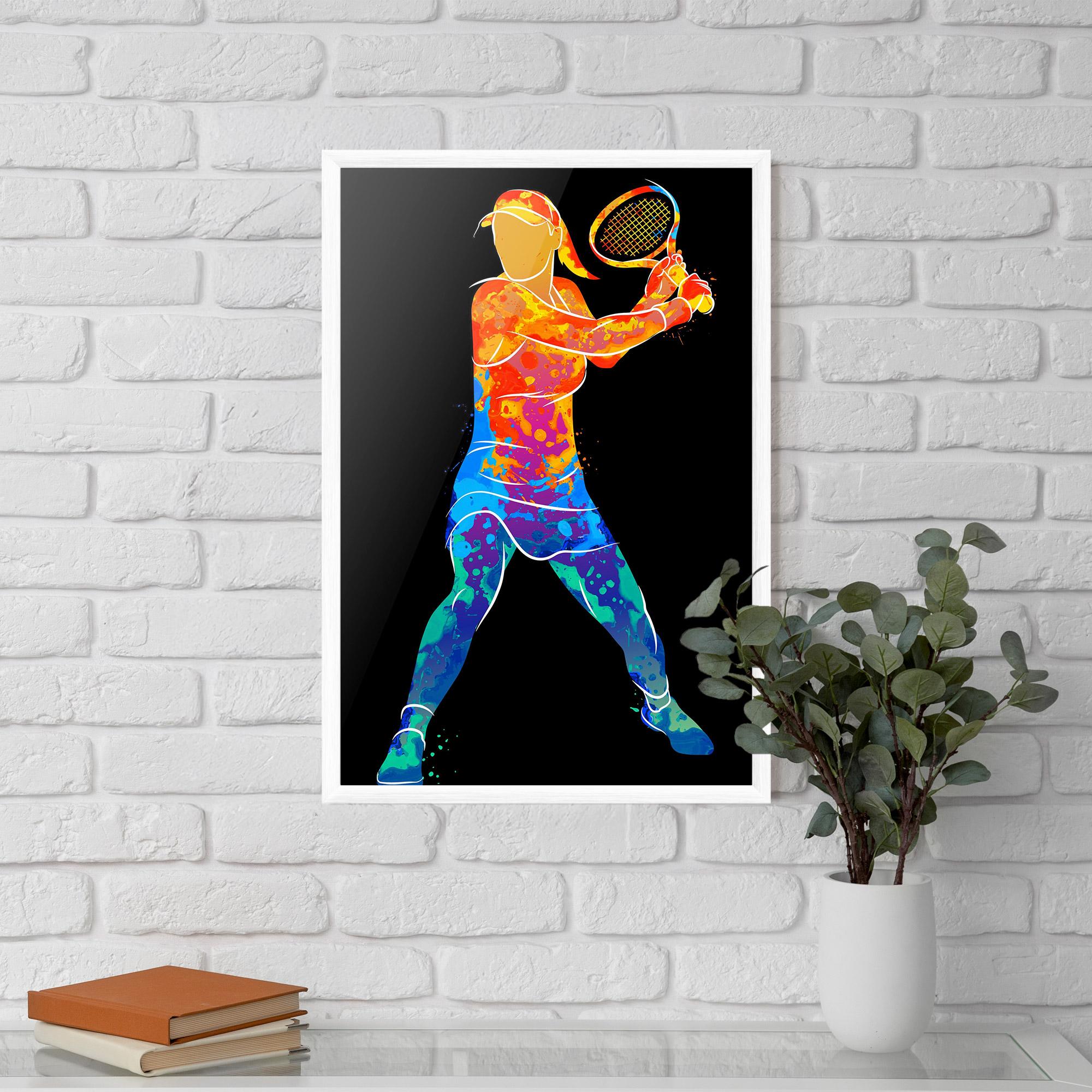 Poster Înrămat Green Orange Tennis mockup 5