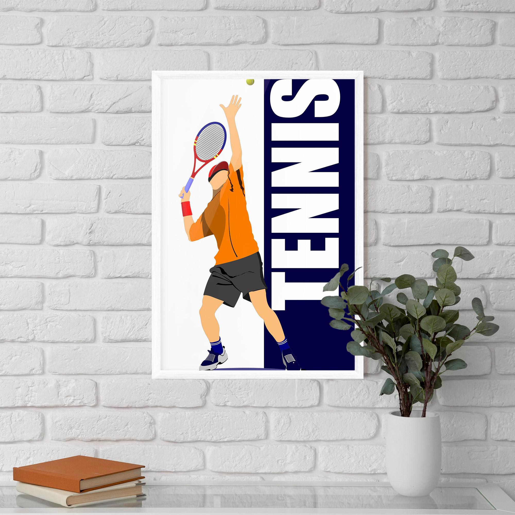 Poster Înrămat Orange Tennis Player mockup 5