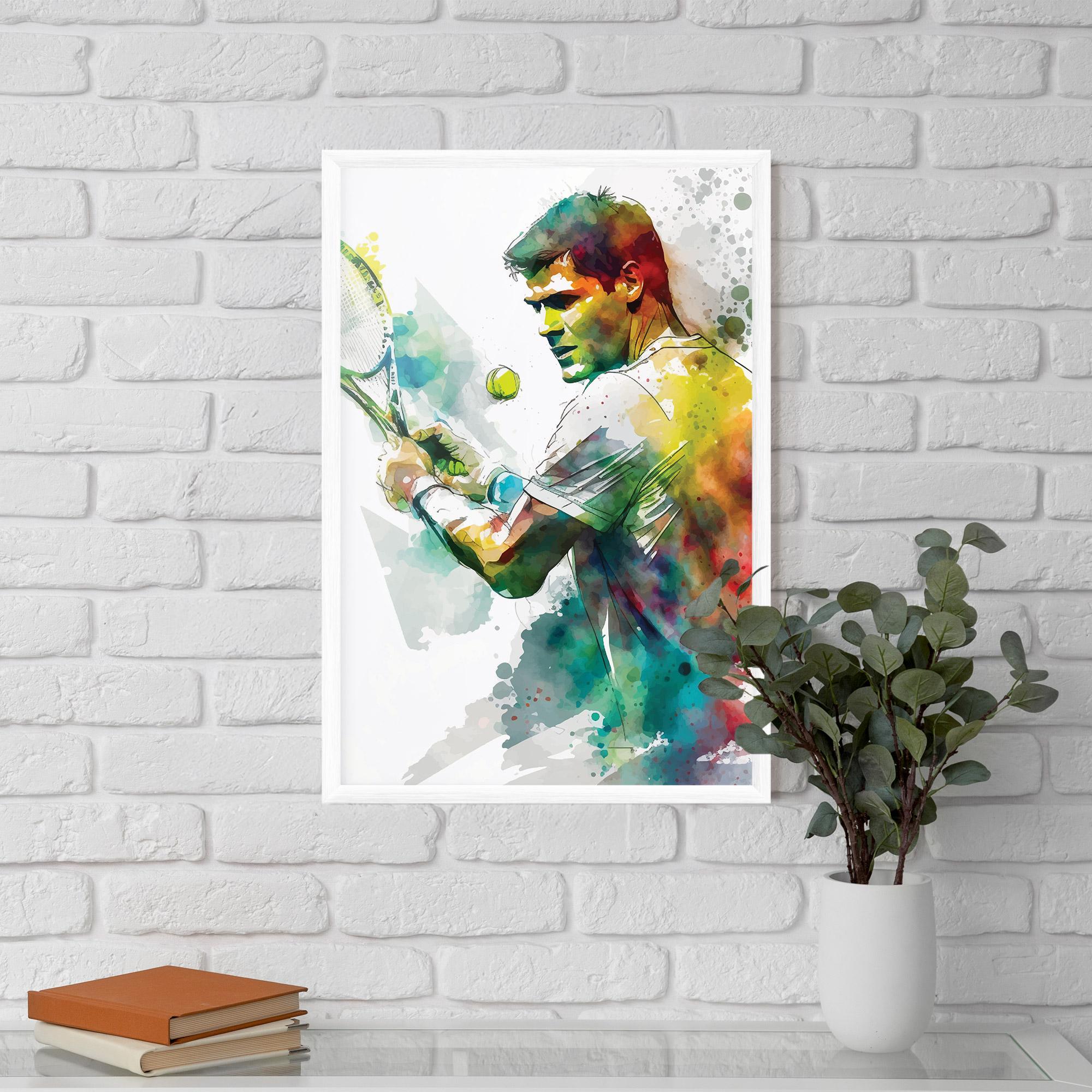 Poster Înrămat Tenis Watercolor mockup 5