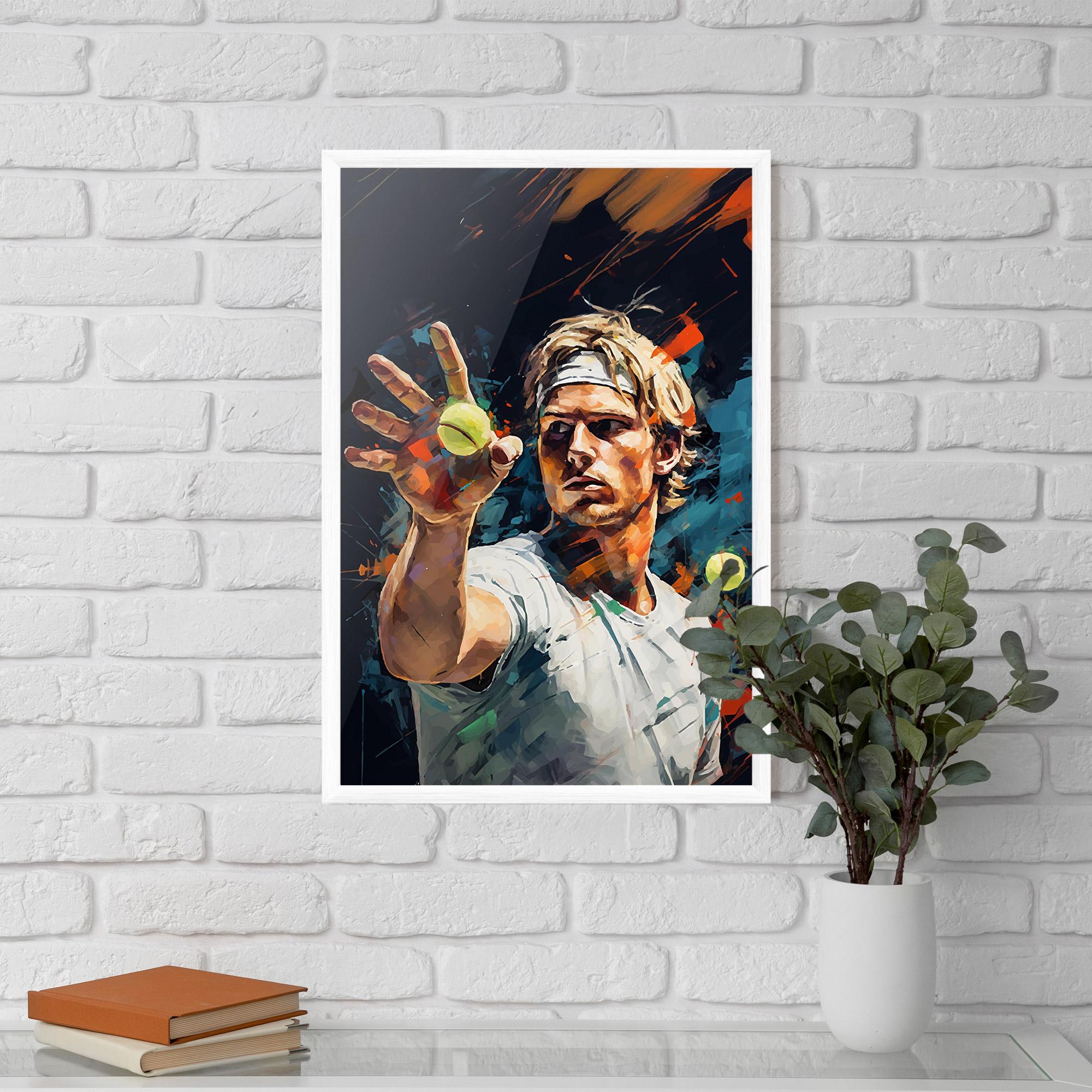 Poster Înrămat Tennis Player Art mockup 5