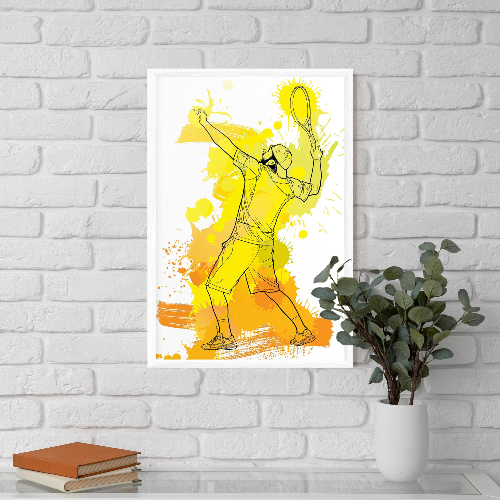 Poster Înrămat Yellow Art Tennis mockup 5