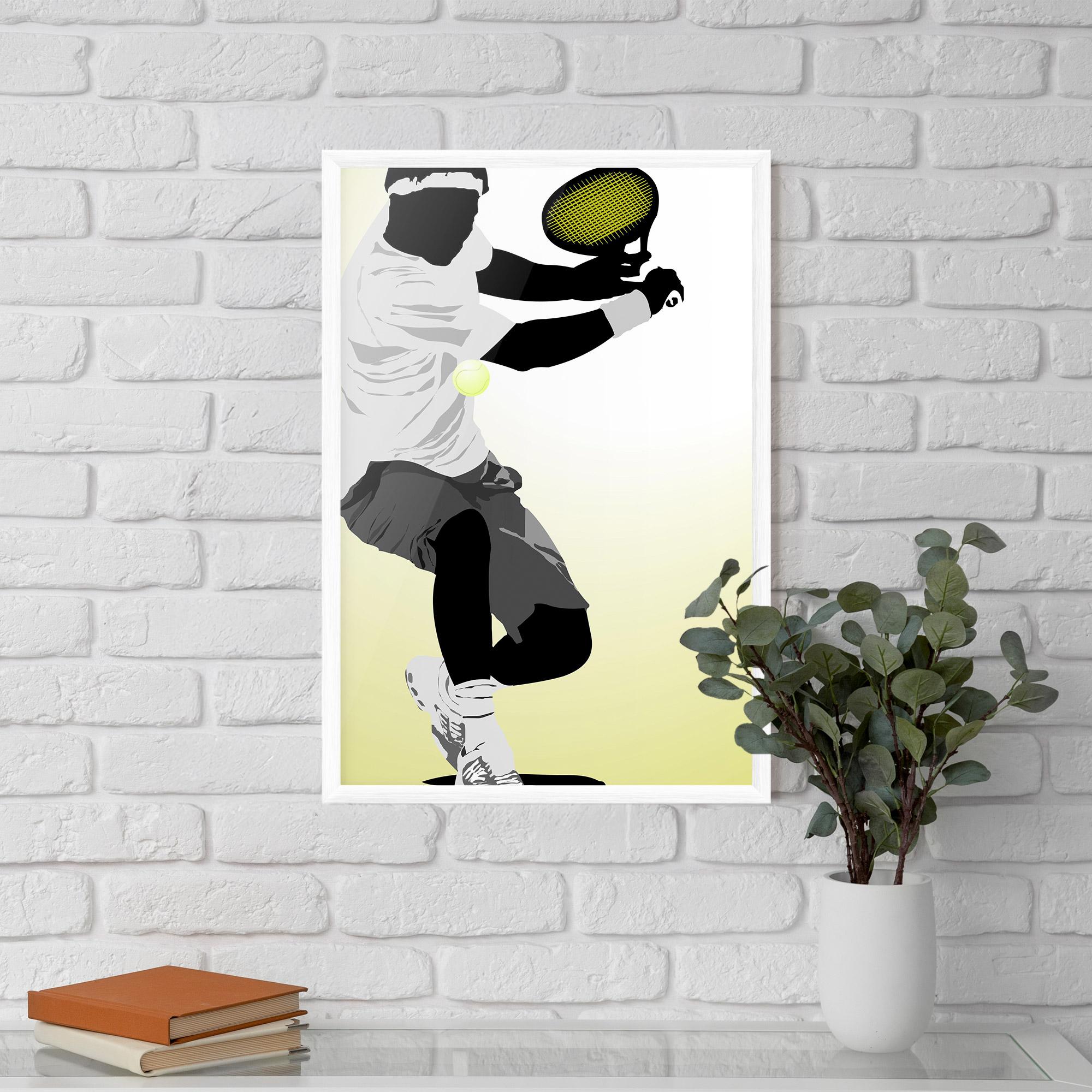 Poster Înrămat Yellow Light Tennis mockup 5